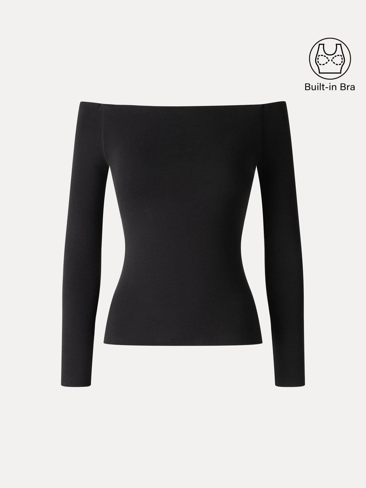 OGLmove Women's Eco-Mousse® Non-Slip Off-Shoulder Long Sleeve Bra Top