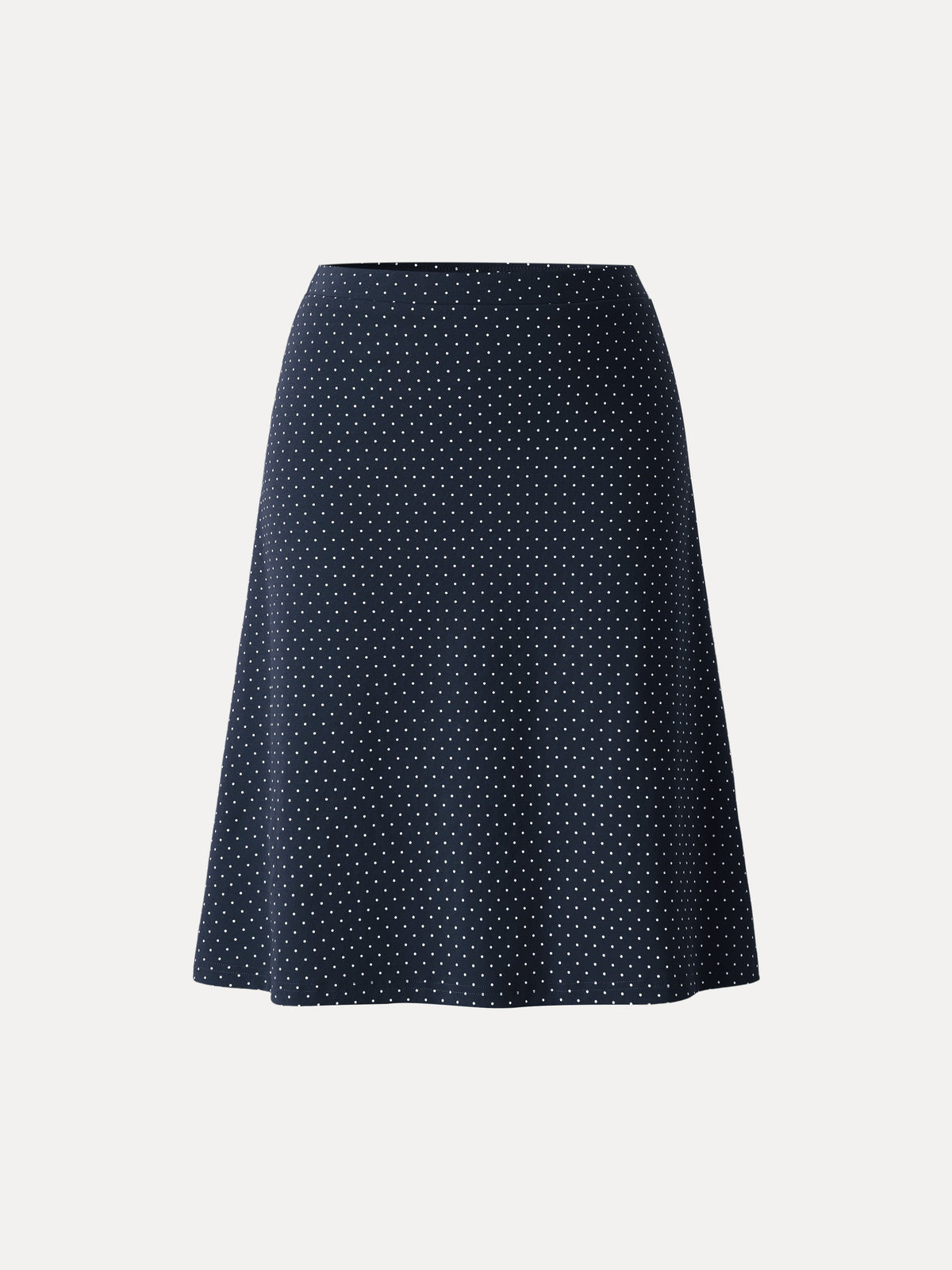 Women's Stretch Cotton Polka Dot A-Line Flare Skirt