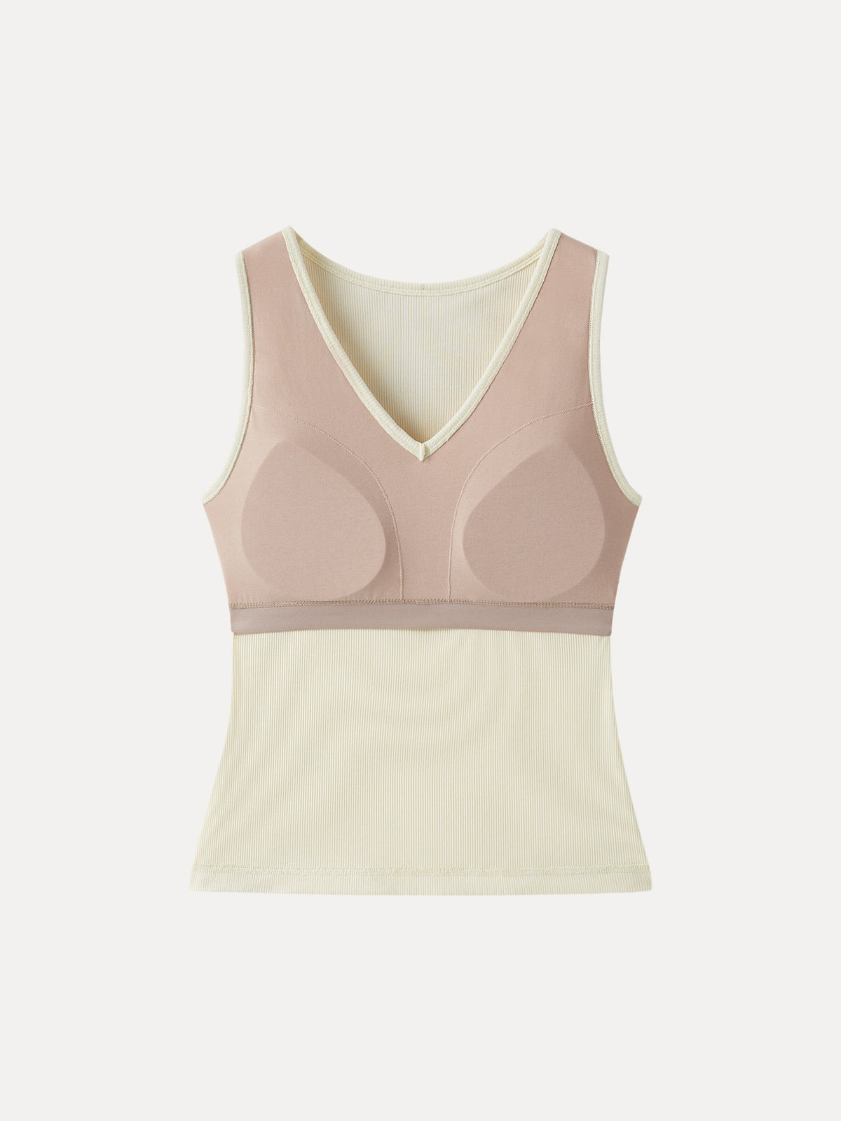 OGLmove Women's Stretch Cotton Pointelle V-Neck Sleeveless Bra Tank