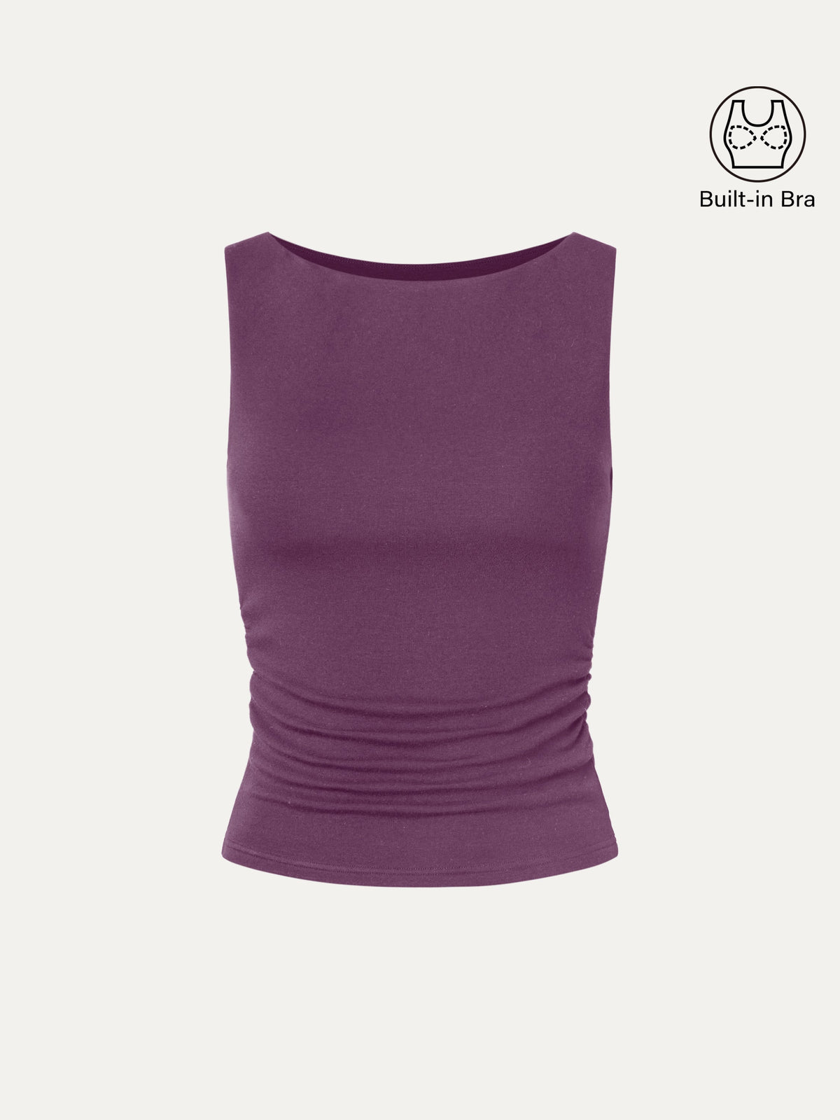 Boat Neck Bra Tank Top