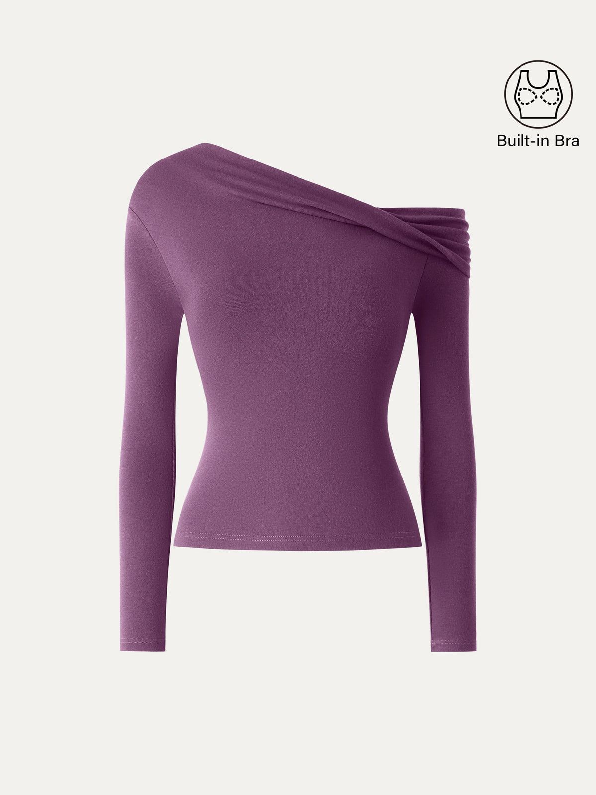 OGLmove Women's Eco-Mousse Convertible Neck Long Sleeve Bra Top