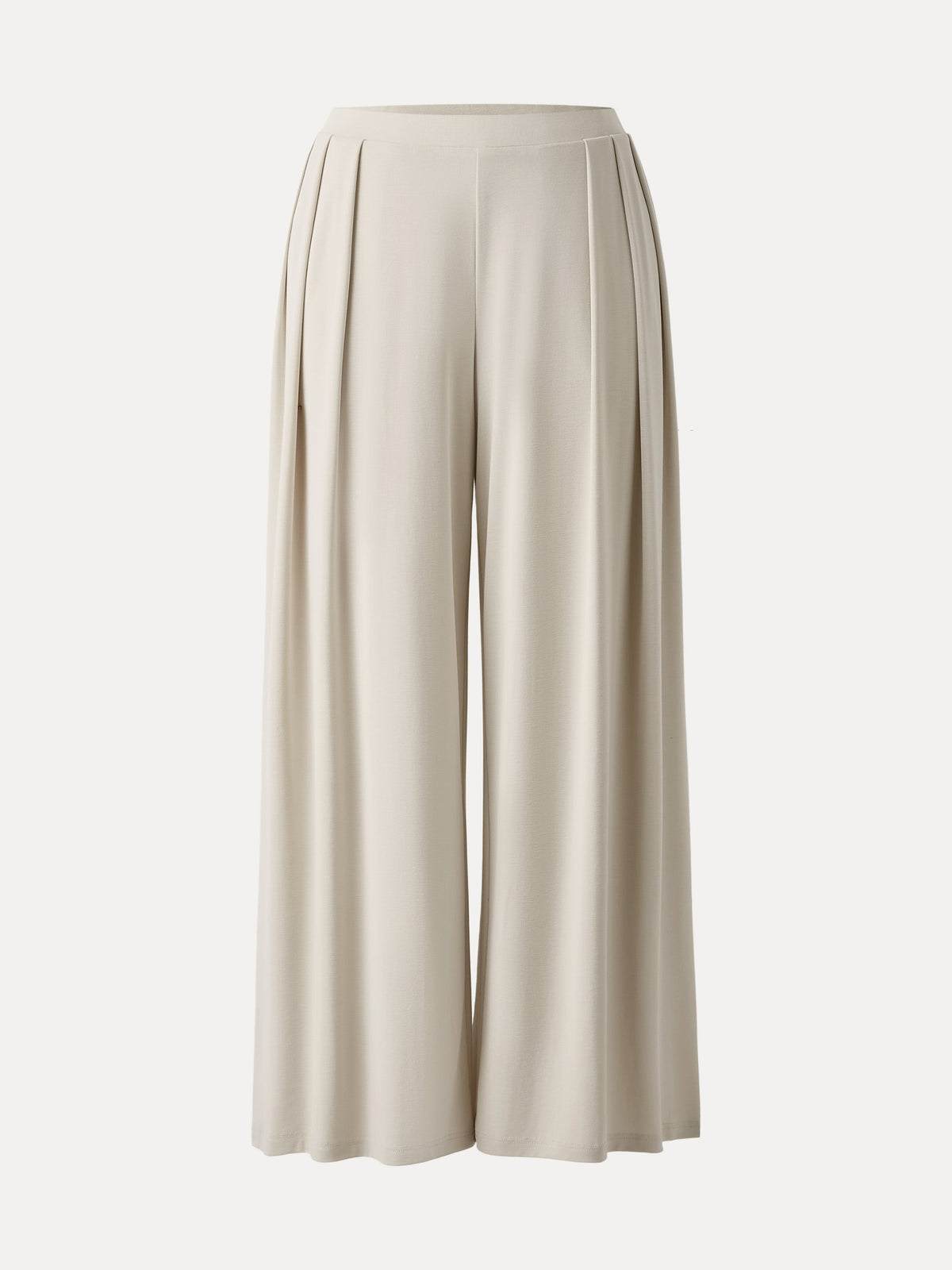 OGLmove Women's Sandwashed Mid-Rise Pleated Wide-Leg Palazzo Pants with Pockets