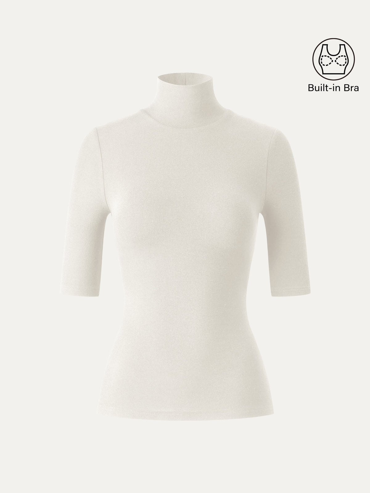 OGLmove Women's Eco-Mousse® Turtleneck Elbow Sleeve Bra Top