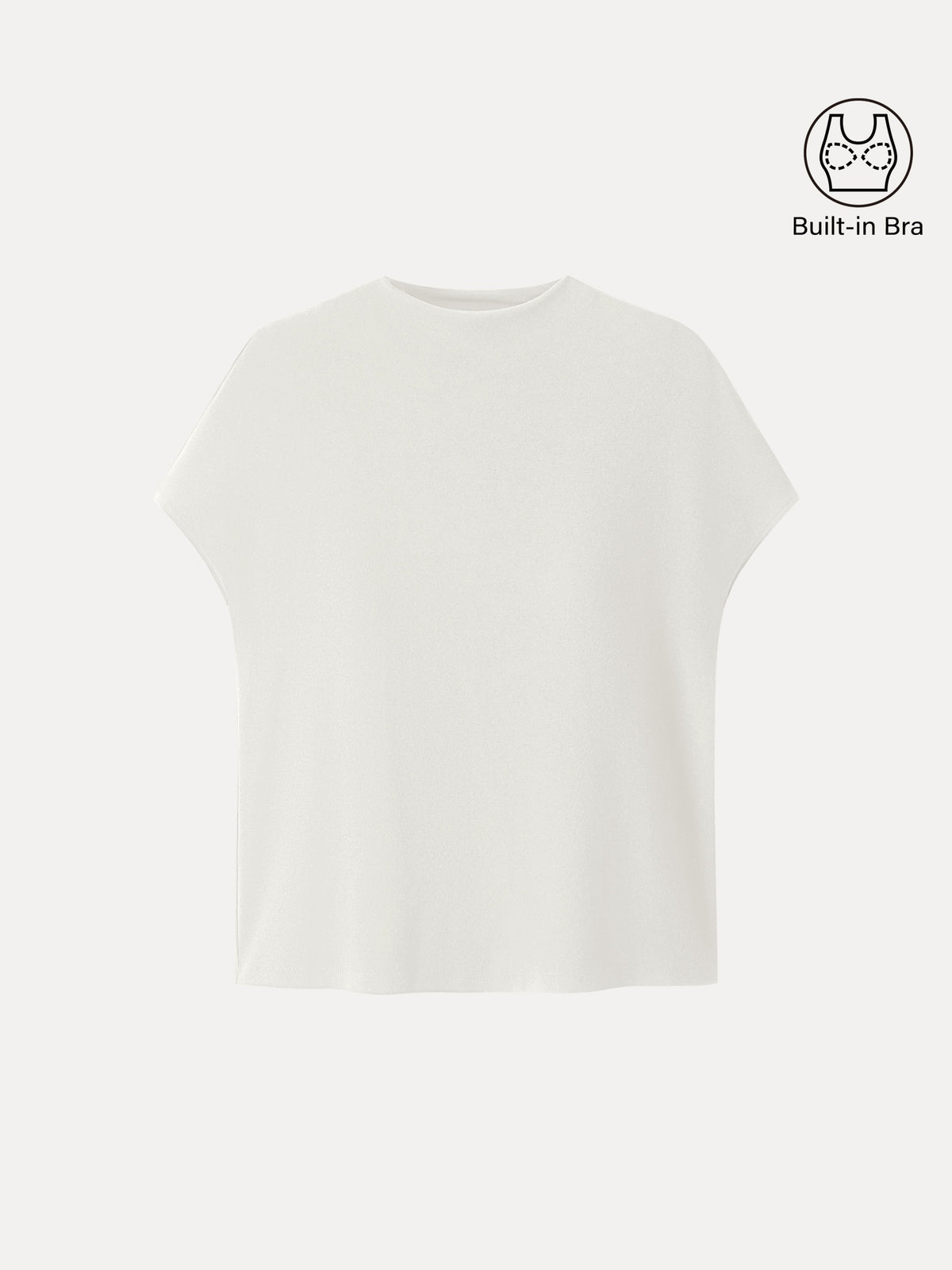 OGLmove Women's Eco-Mousse Mock Neck Short Sleeve Bra Top