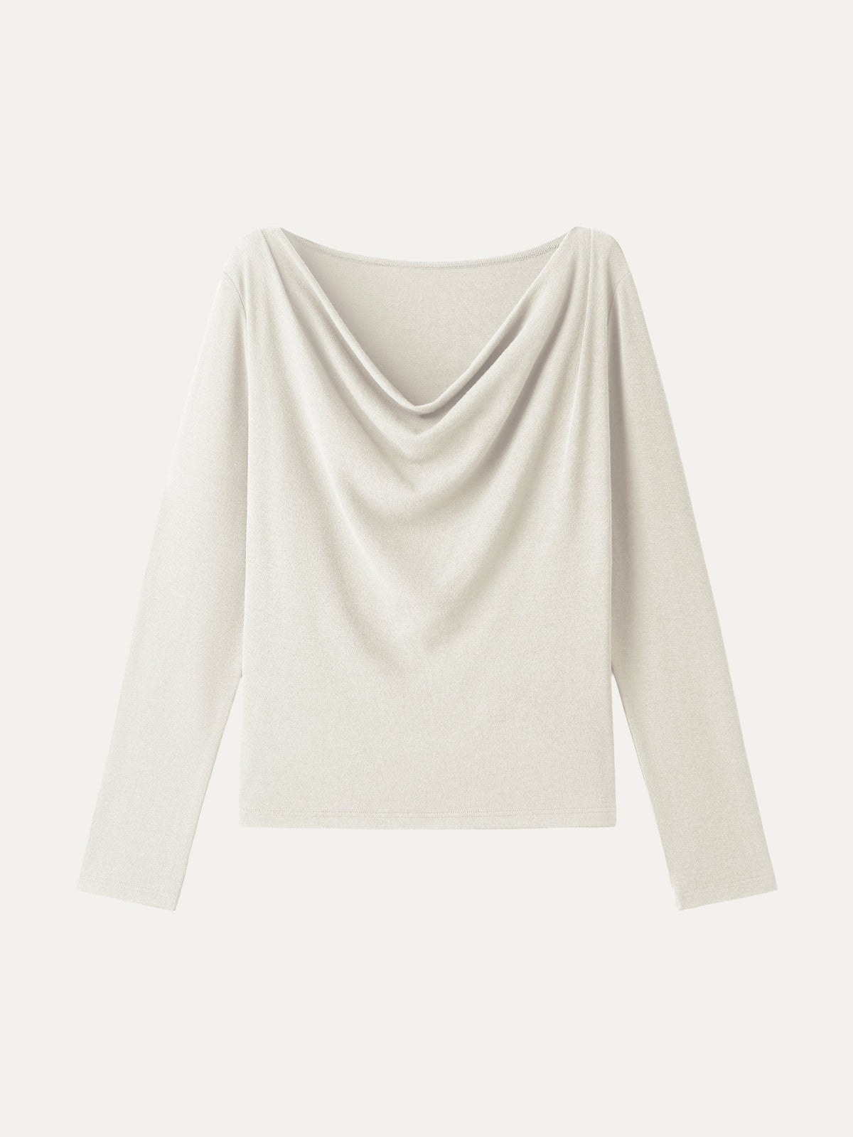 OGLmove Women's Cowl Neck Long Sleeve Draped Top