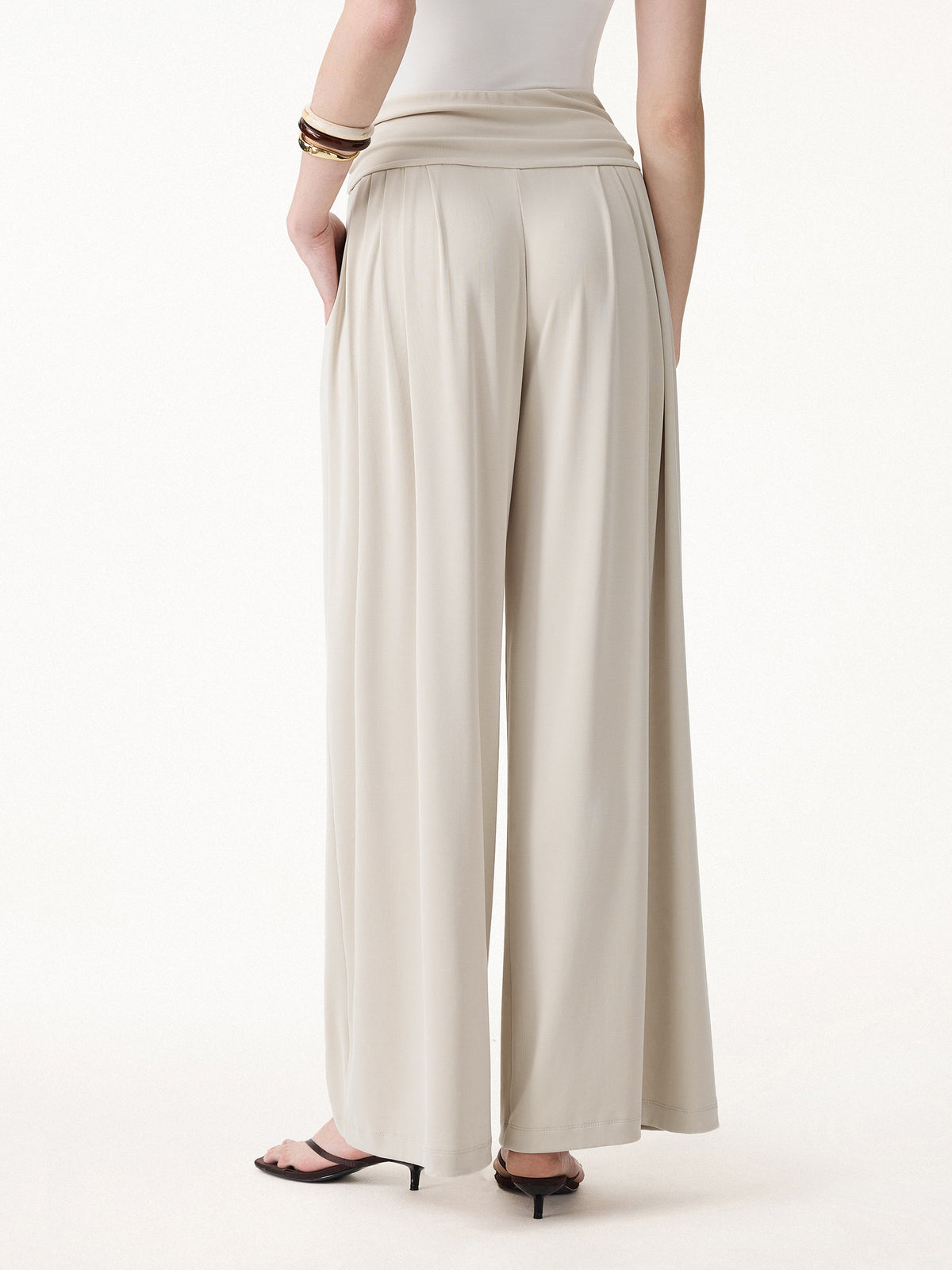 Women's 2-Piece Halter Neck Bra Tank and Tucked Pant Set