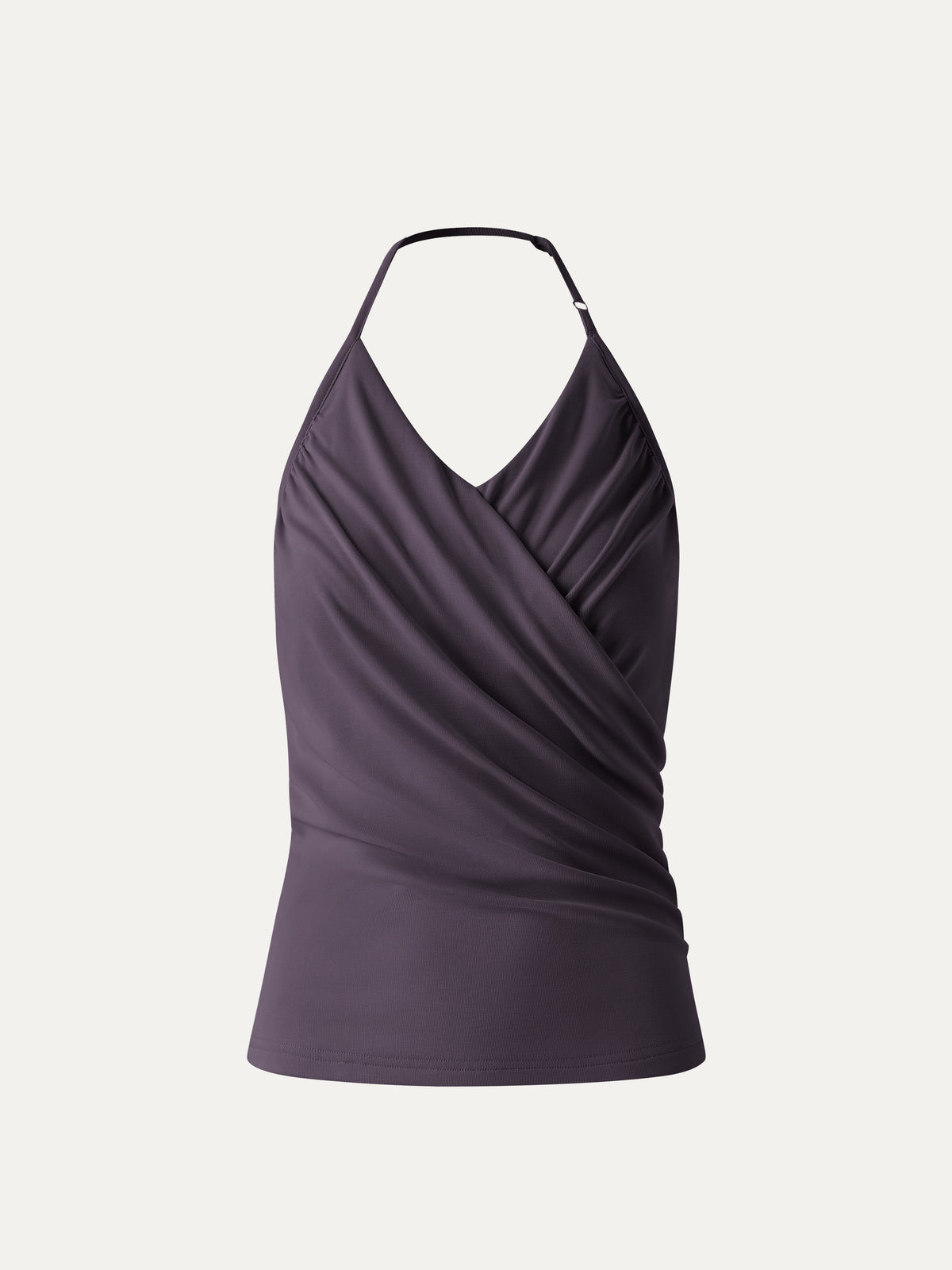 OGLmove Women's Modal Halter Neck Ruched Bra Top