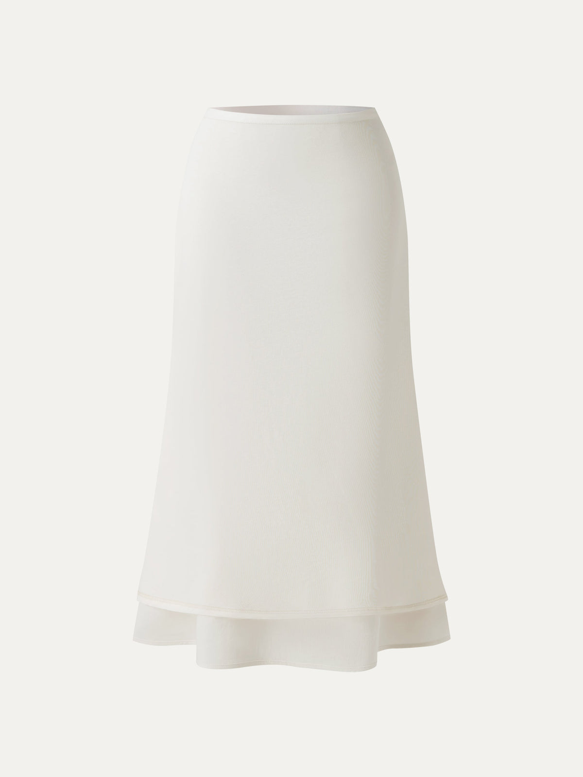 OGLmove Women's Lyocell-Linen Blend Maxi Flared Pull-On Skirt