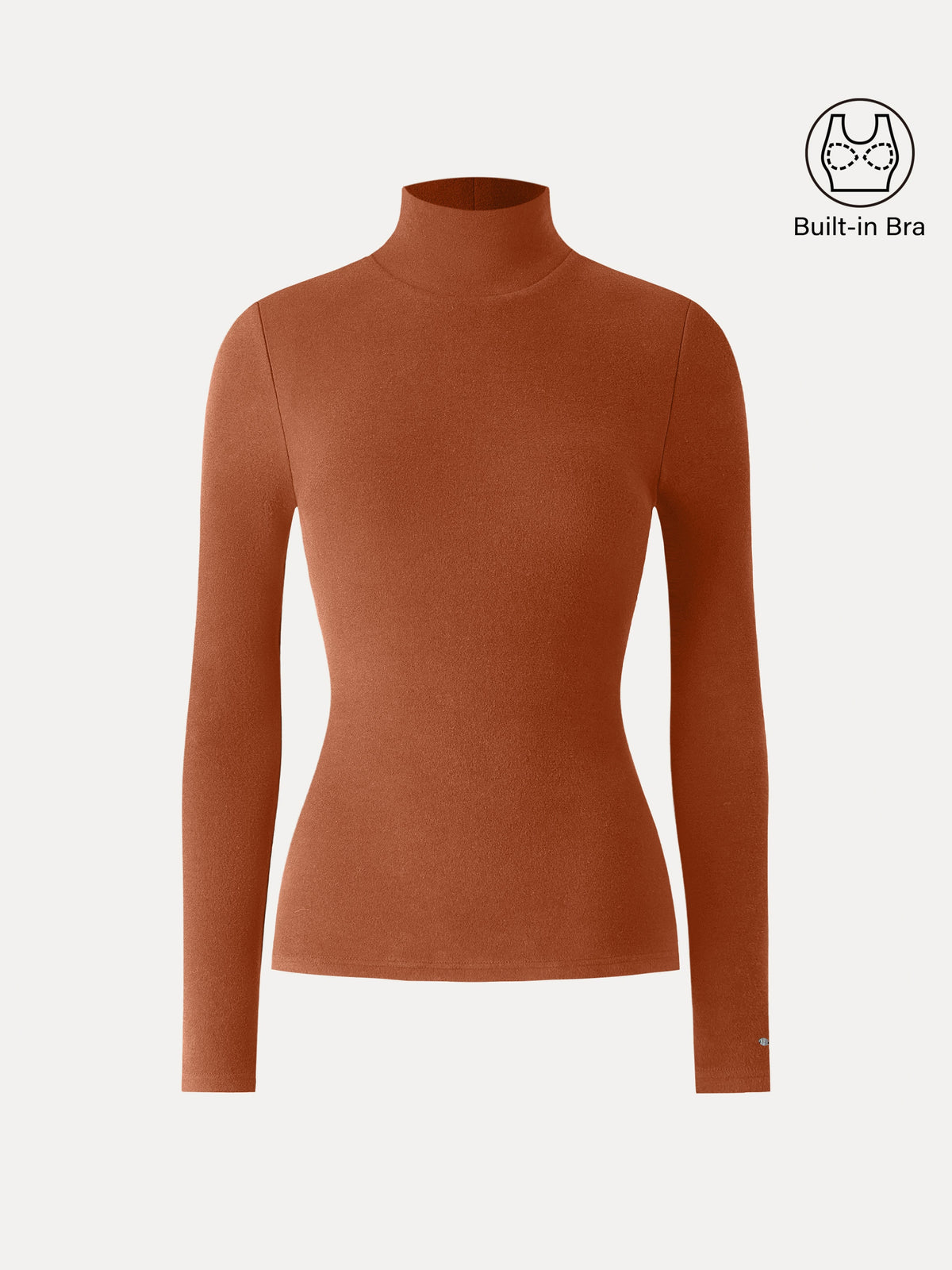 OGLmove Women's LiteWarm Turtleneck Long Sleeve Bra Top