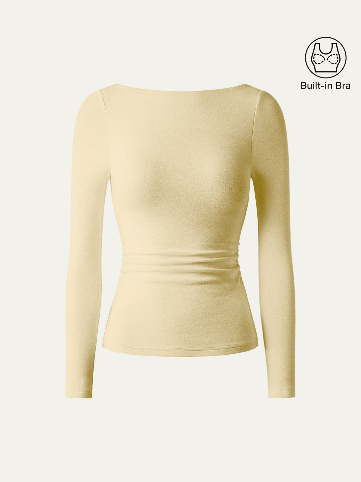 OGLmove Women's Eco-Mousse® Boatneck Ruched Bra Top