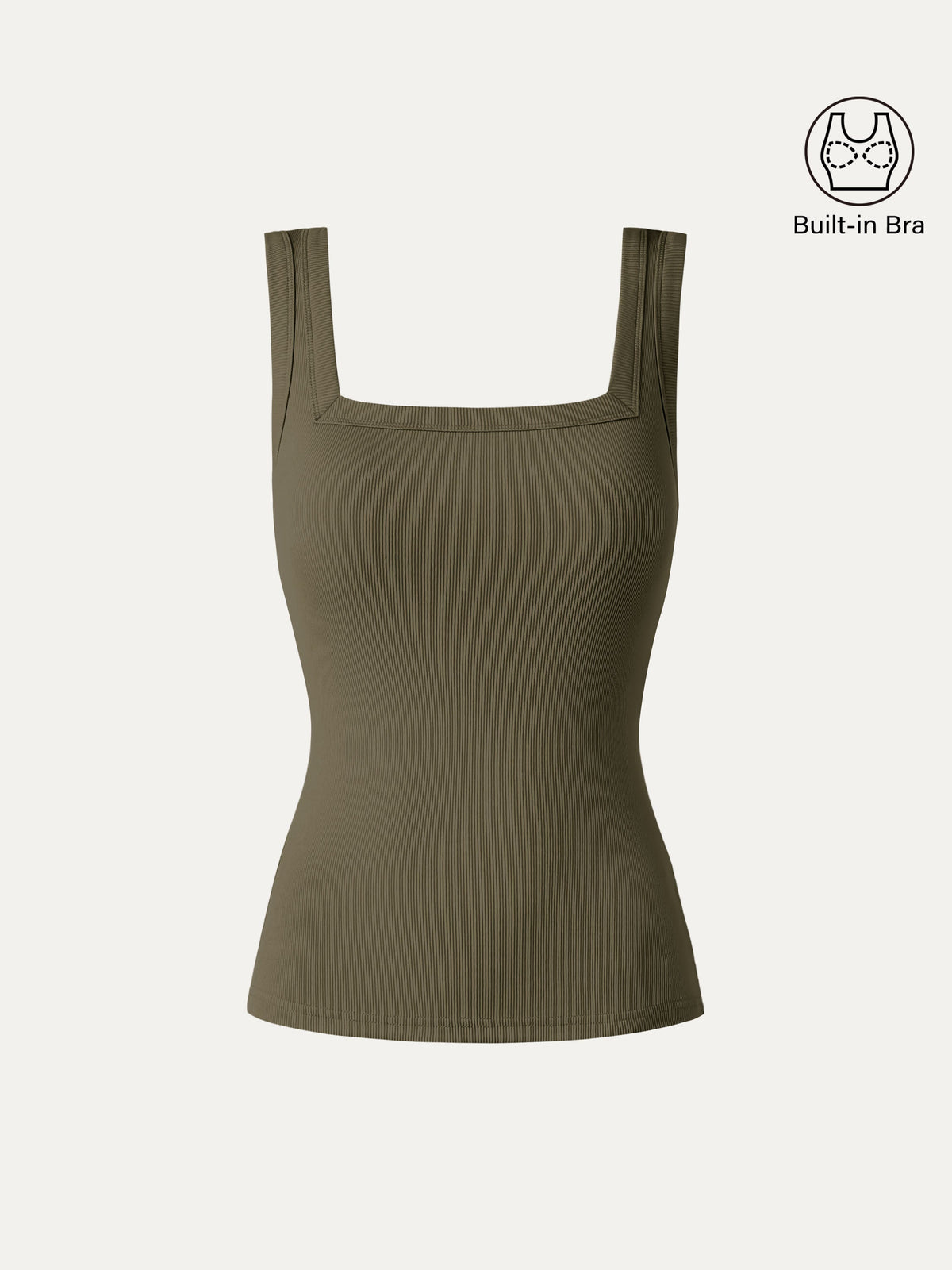 OGLmove Women's Slinky Square Open-Back Bra Tank Top
