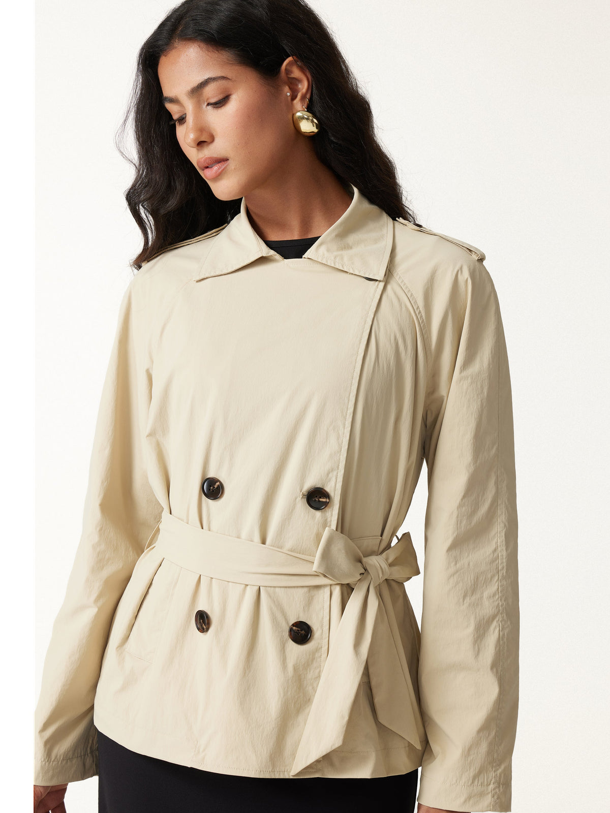 OGLmove Women's Trench Jacket and High-Rise Skort Set