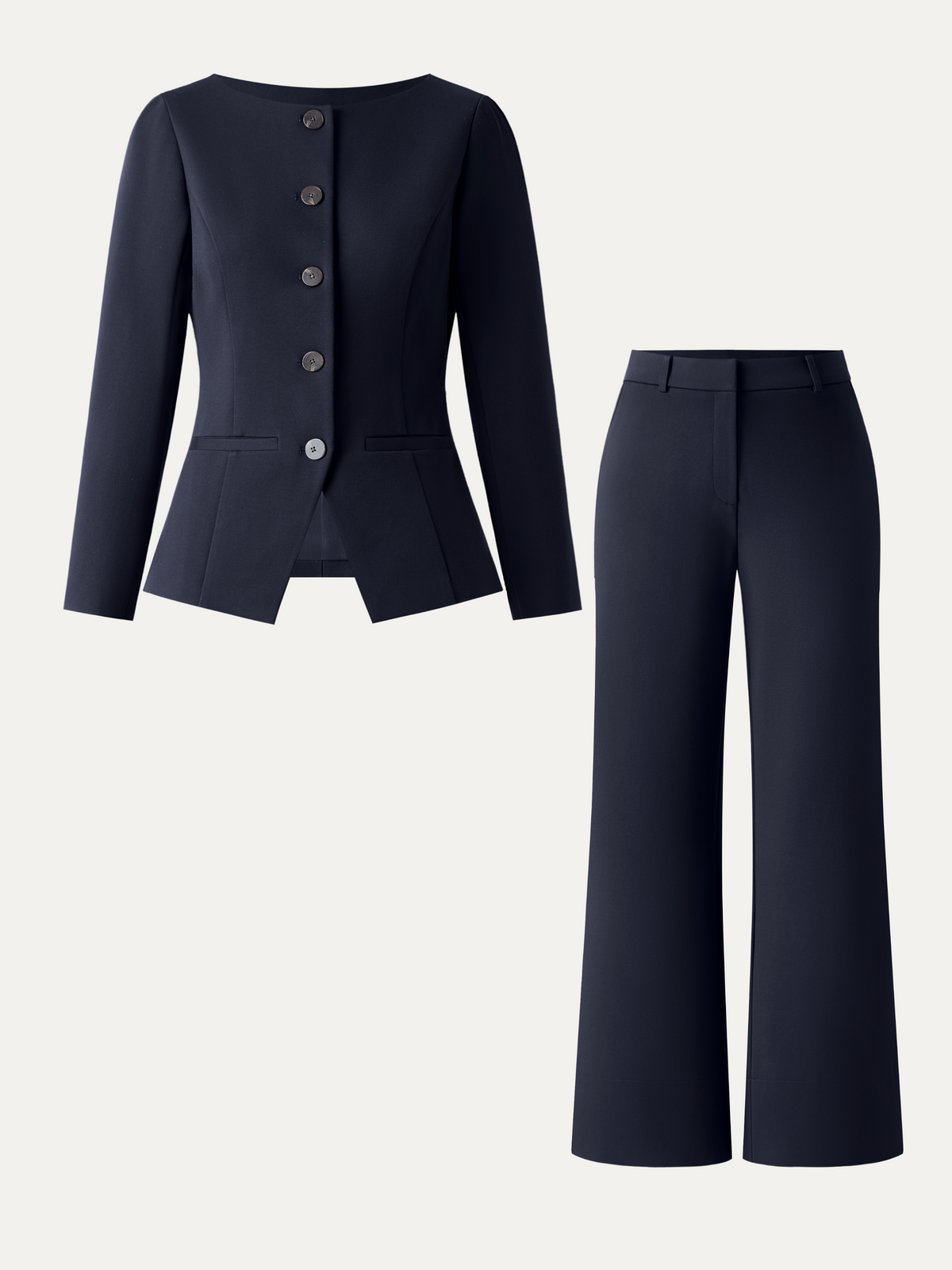 OGLmove Women's 2-Piece Jacket & Wide-Leg Pants Set