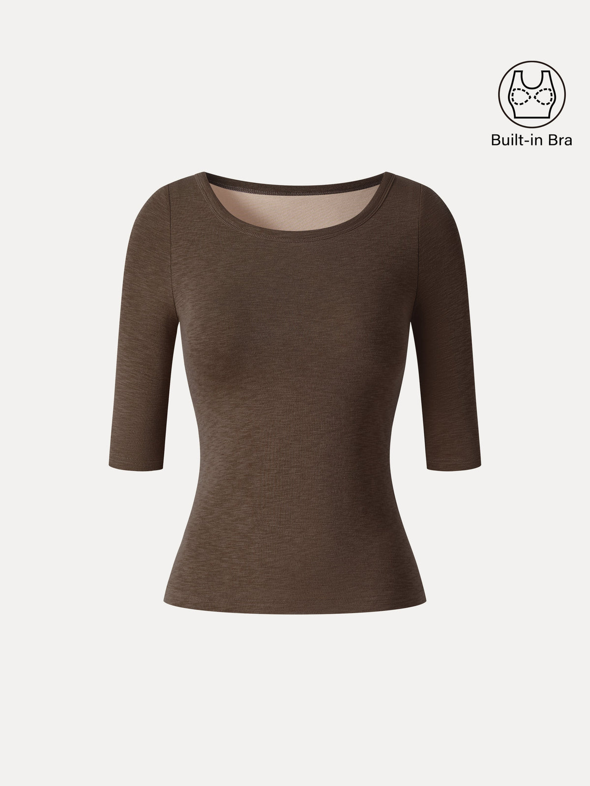 OGLmove Women's Eco-Mousse® Round Neck Elbow Sleeve Bra Top