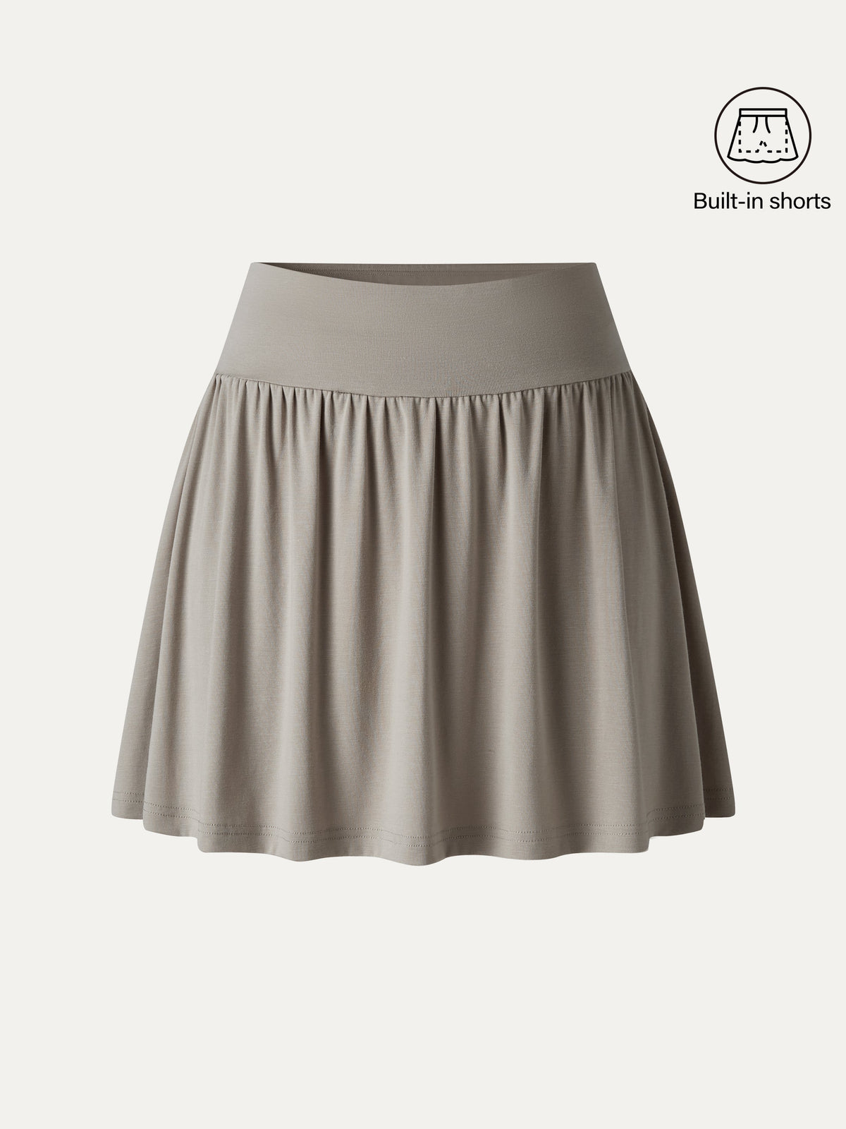 OGLmove Women's Matte Smooth Gathered A-Line Skort
