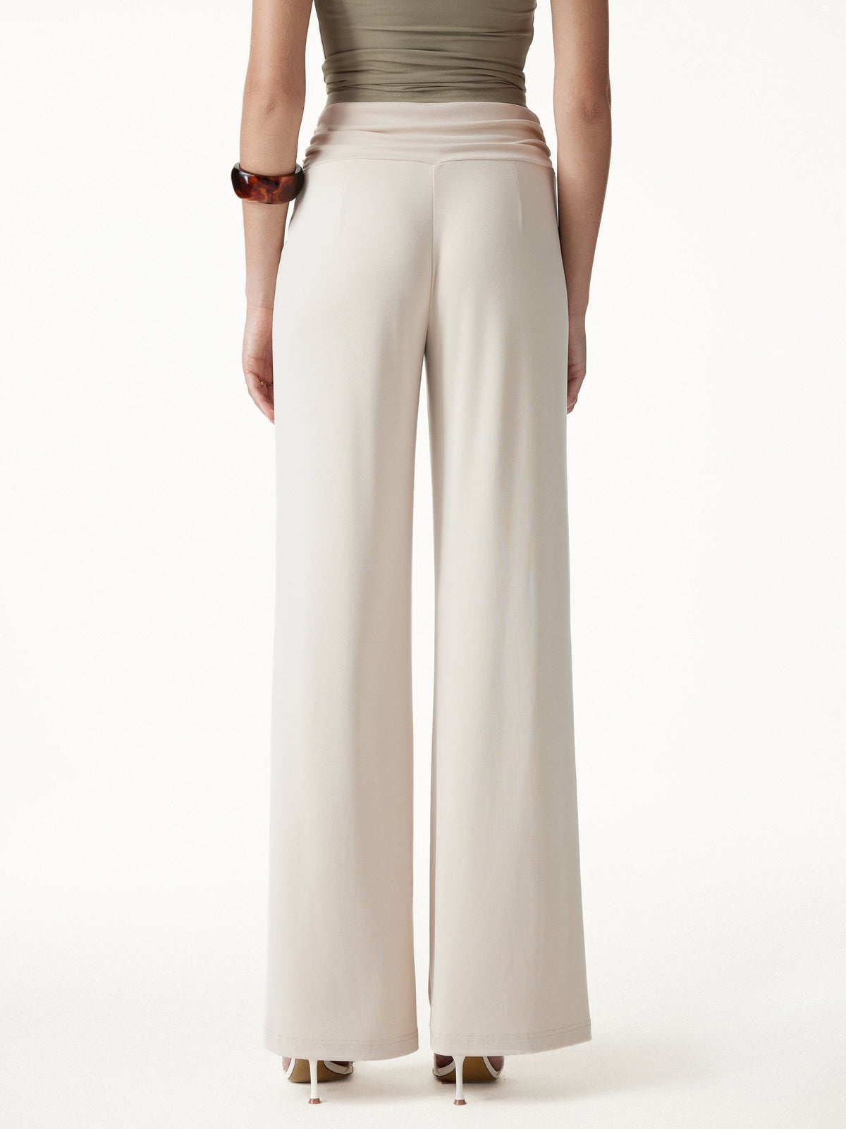 OGLmove Women's 2-Piece Boatneck Top and Wide-Leg Pants Set