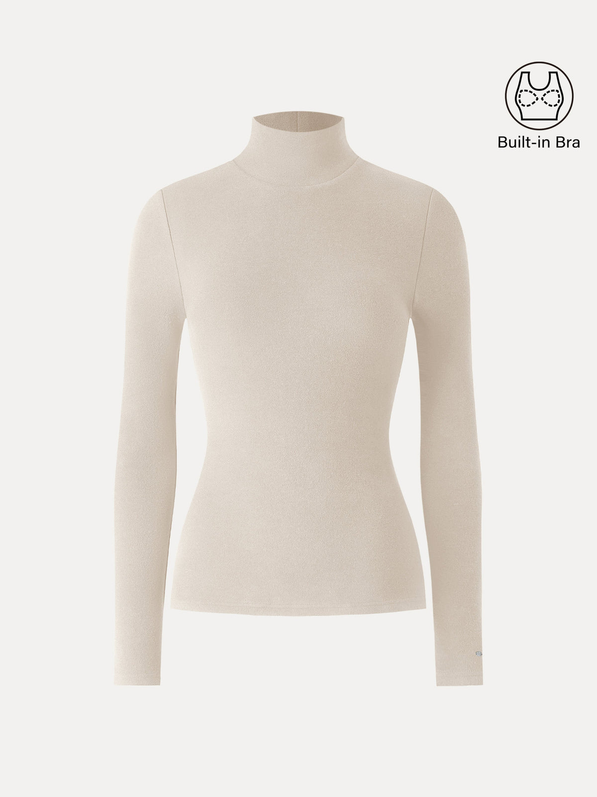 OGLmove Women's LiteWarm Turtleneck Long Sleeve Bra Top