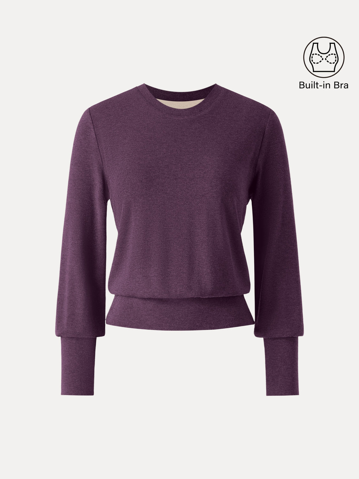 OGLmove Women's Eco-Mousse Crewneck Brushed Brami Top