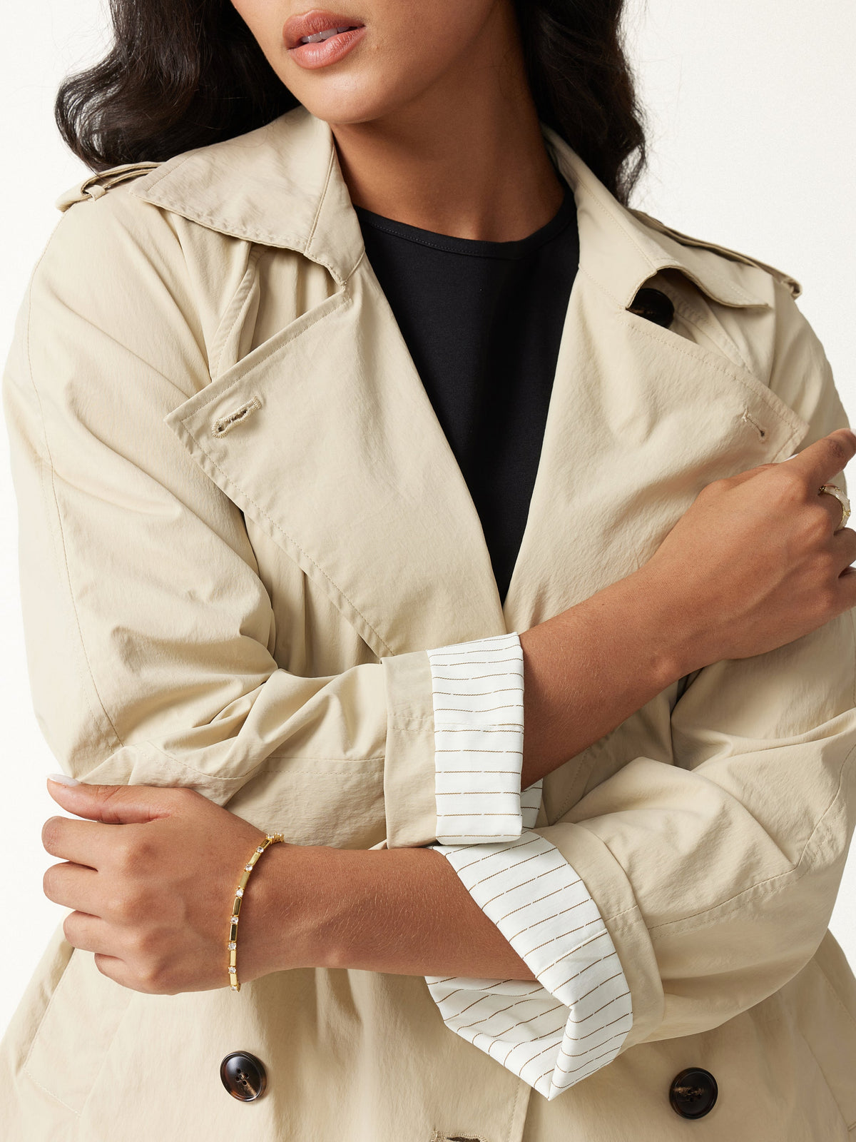 OGLmove Women's Packable Peak Collar Trench Jacket