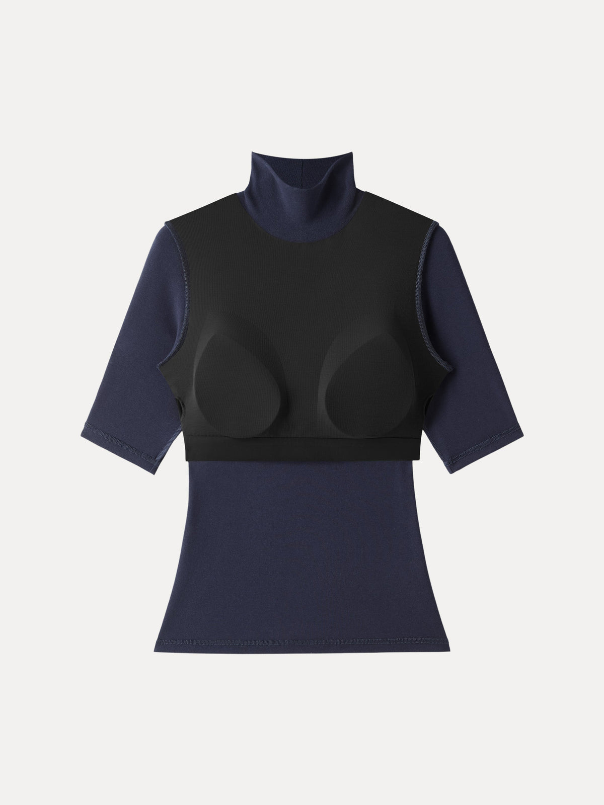 OGLmove Women's Turtleneck Elbow Sleeve Bra Top