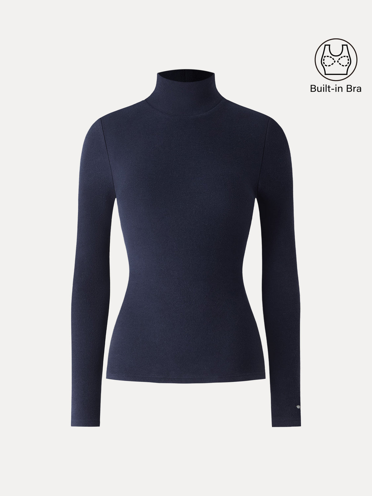 OGLmove Women's LiteWarm Turtleneck Long Sleeve Bra Top