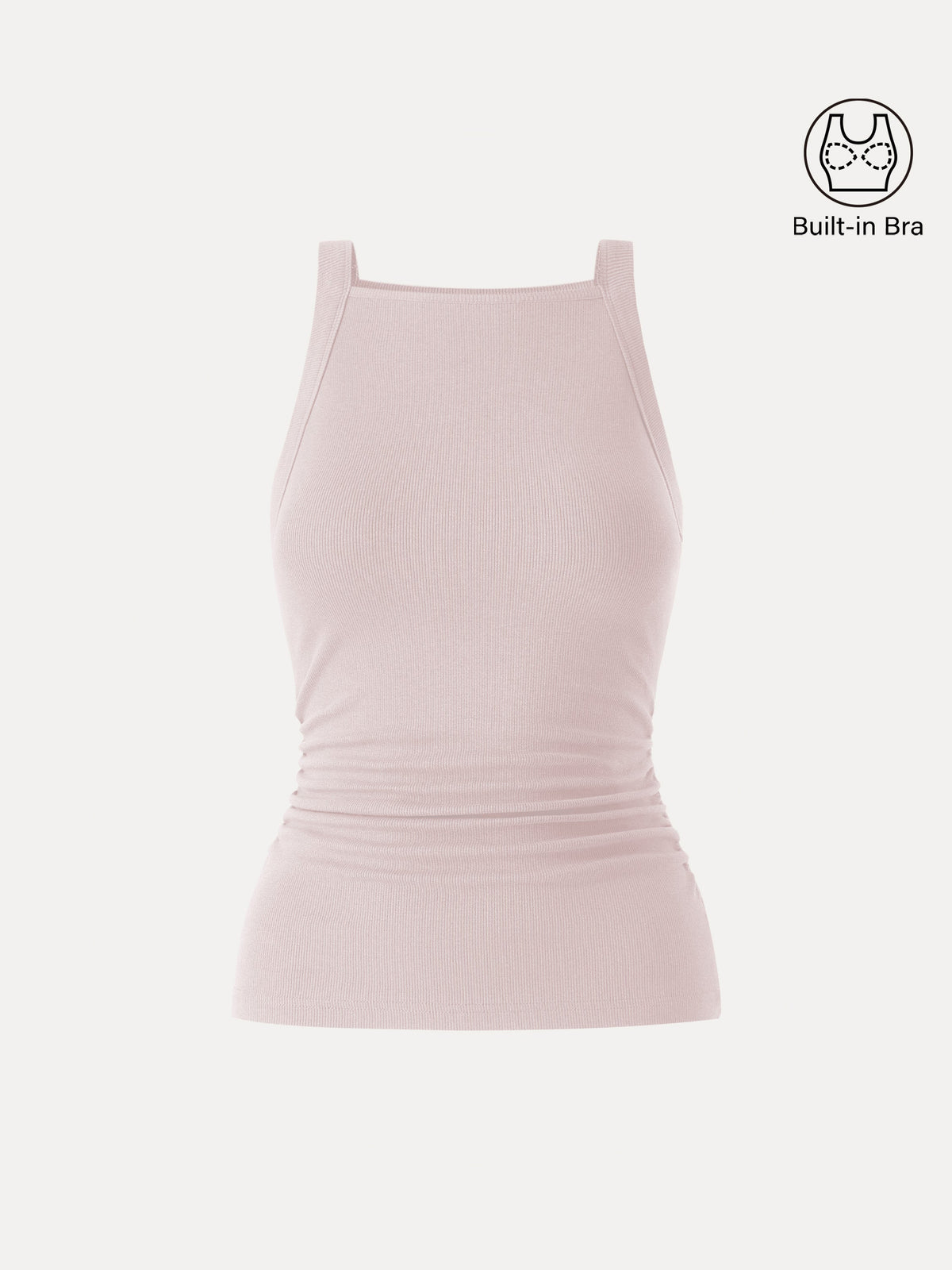 OGLmove Women's Plantive Chic Square Neck Ruched Bra Tank