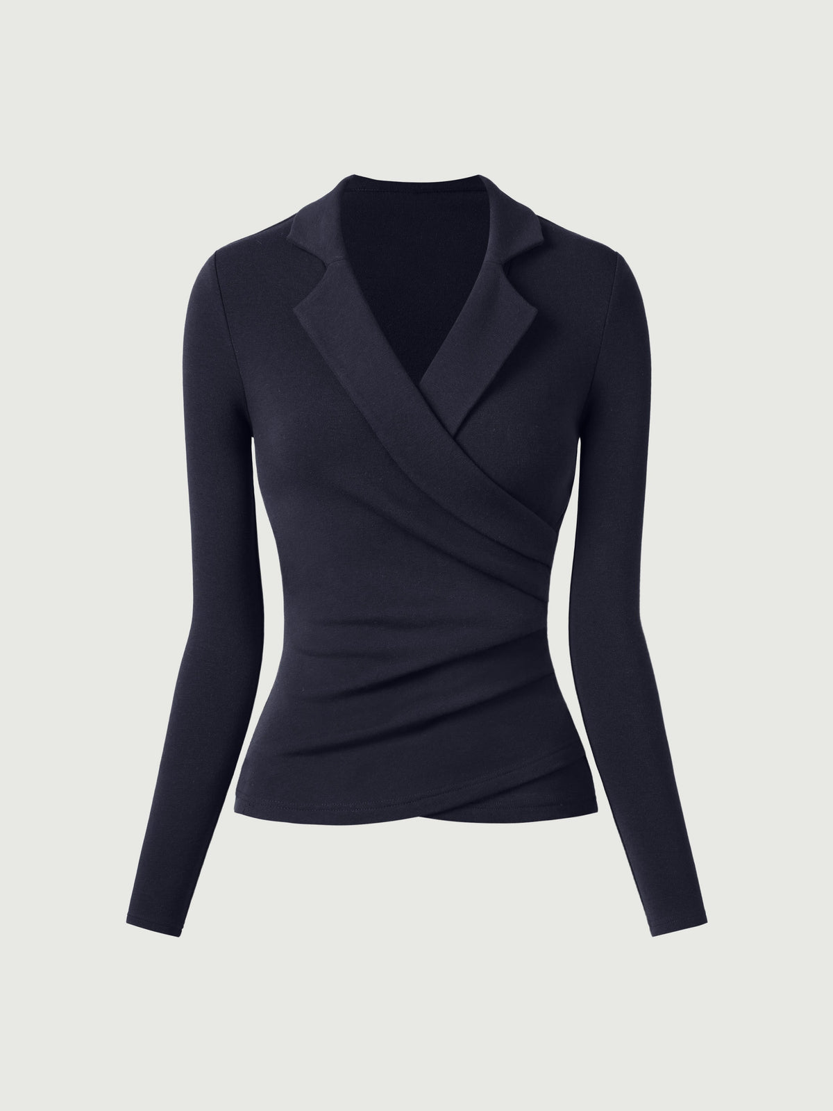 OGLmove Women's Eco-Mousse Collared Surplice Top