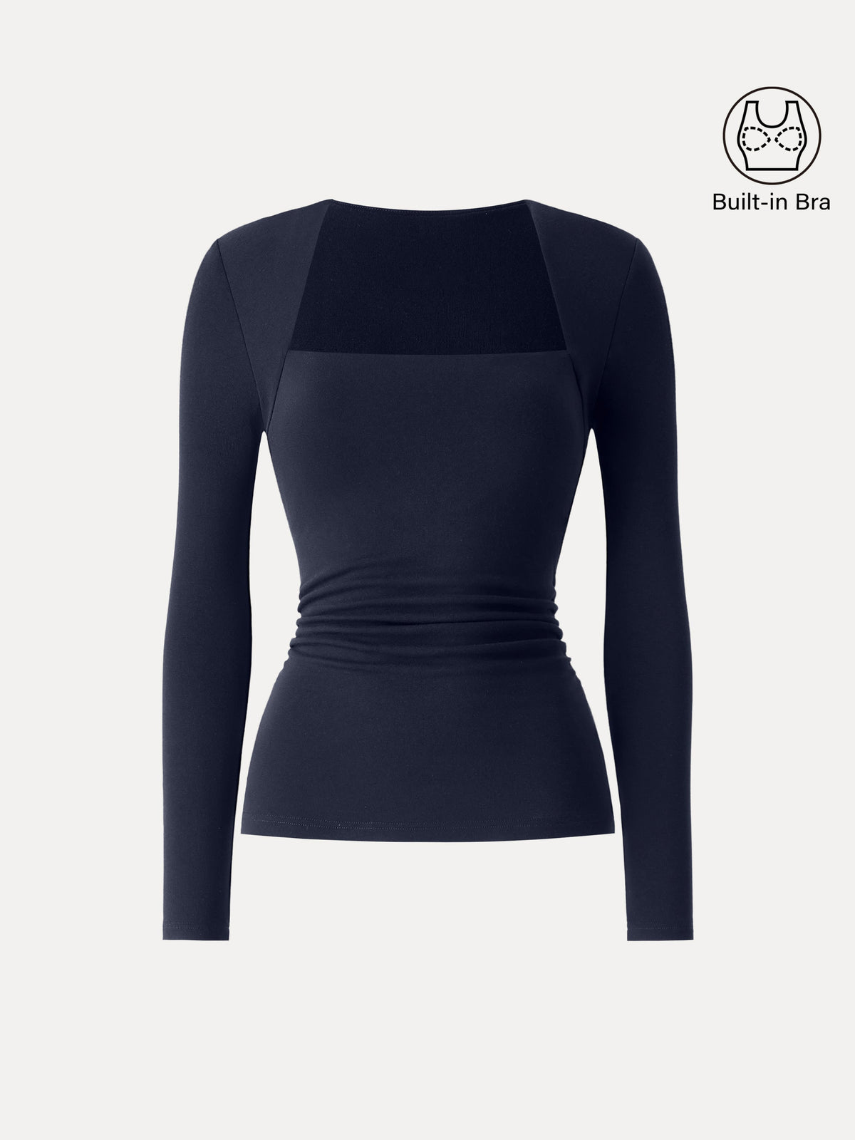 OGLmove Women's Eco-Mousse® Trapeze Neck Ruched Bra Top