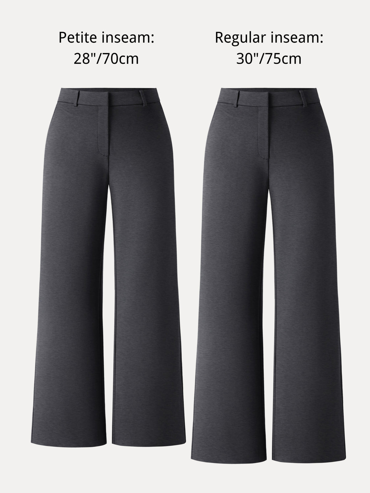 OGLmove Women's Ponte Mid-Rise Wide-Leg Pants