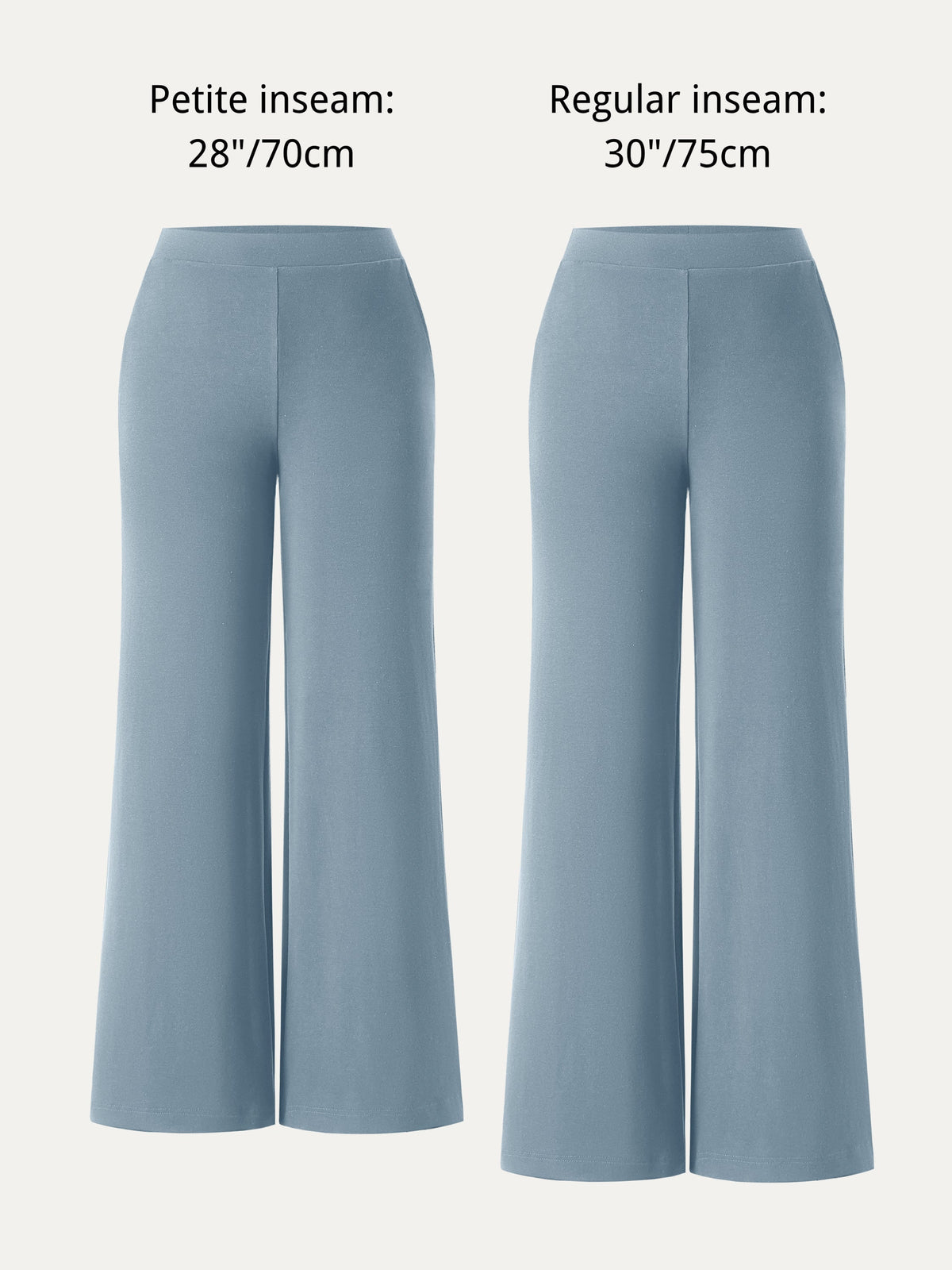 OGLmove Women's Lyocell Wool Mid-Rise Wide-Leg Pull-On Pants with Pockets