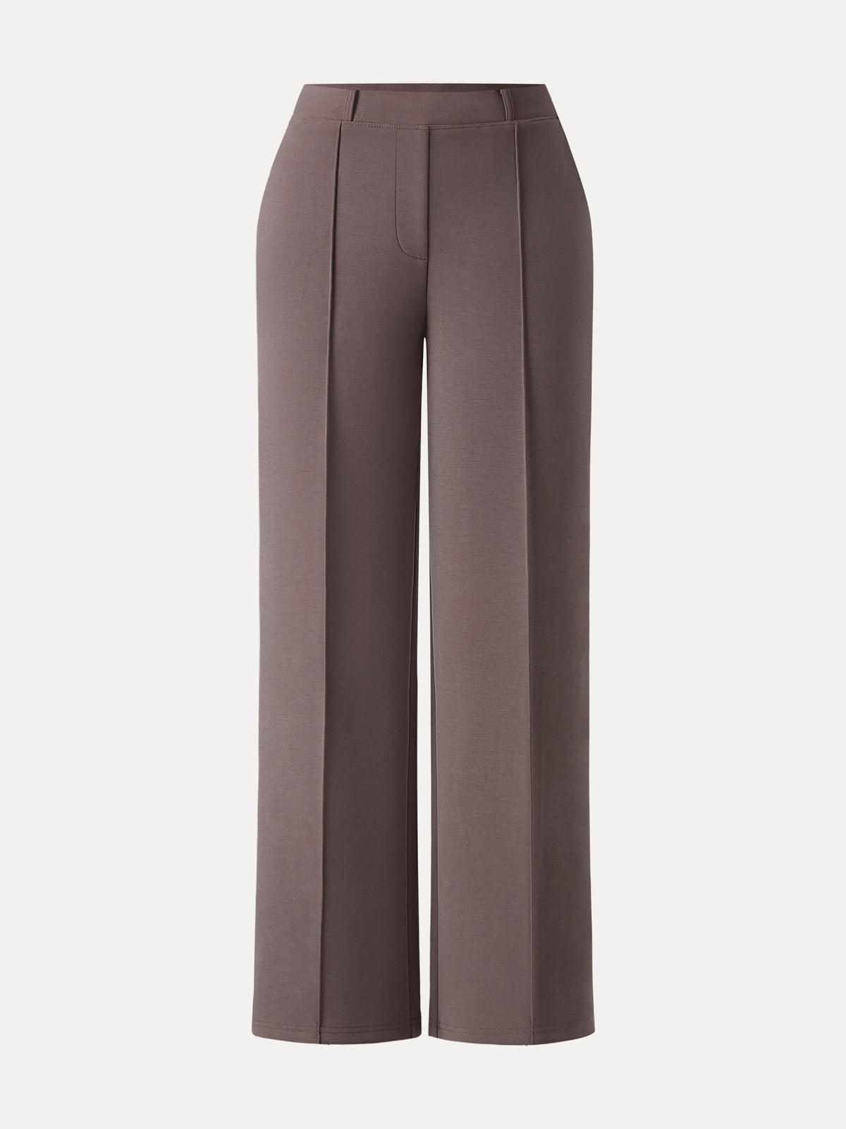 OGLmove Women's Wrinkle-Resistant Mid-Rise Straight Leg Pants with Pockets