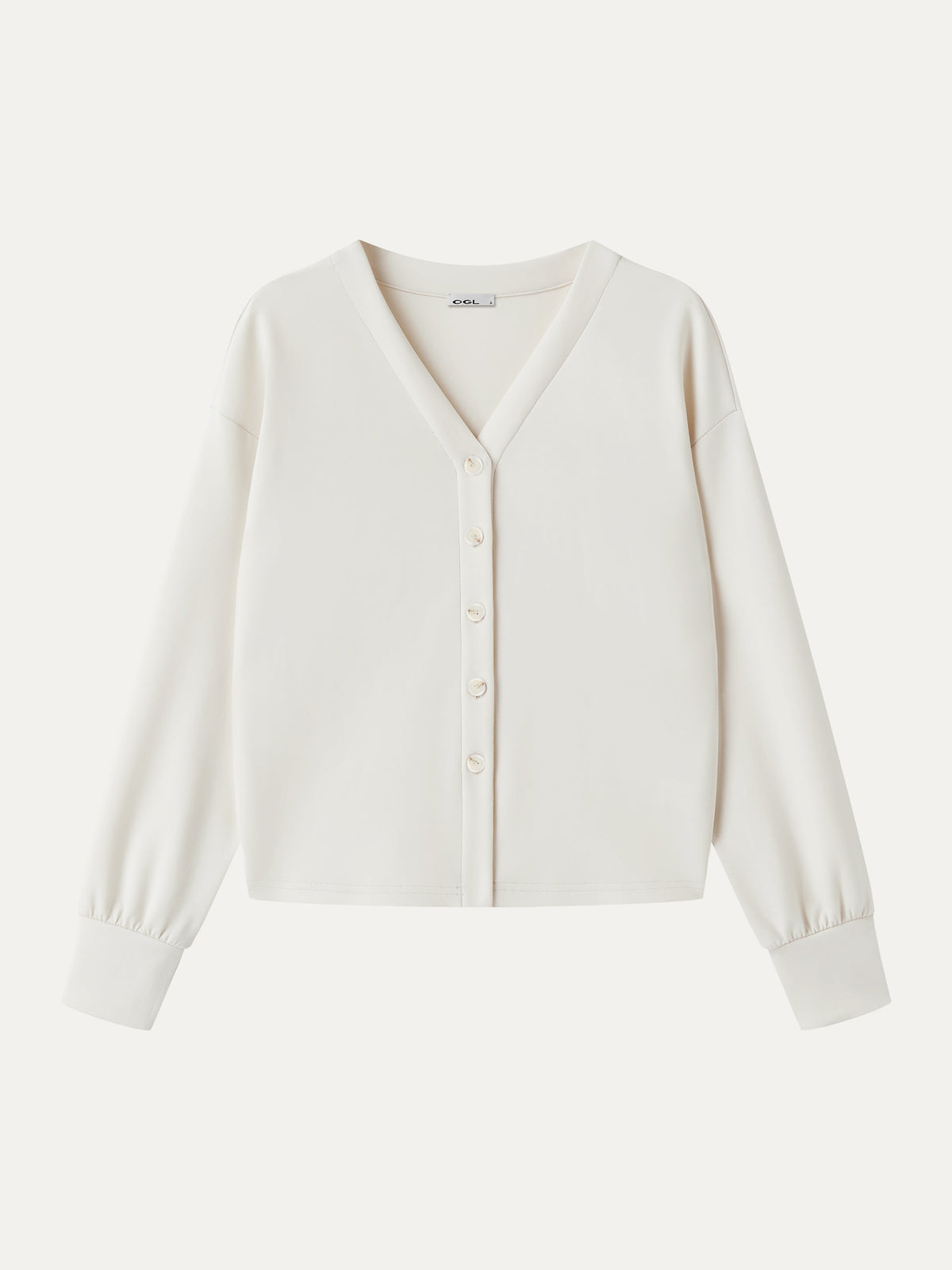 OGLmove Women's Modal Spacer Knit V-Neck Cardigan