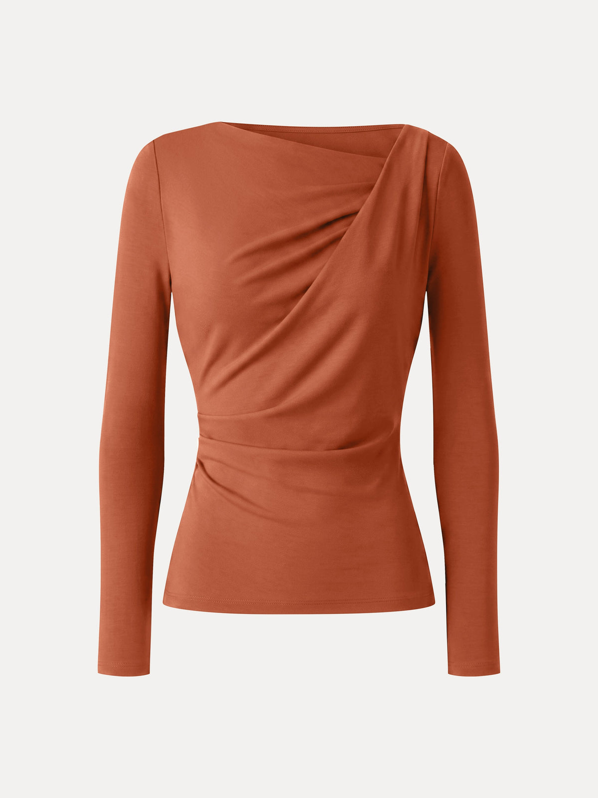OGLmove Women's Eco-Mousse Asymmetrical Neck Tucked-Waist Top