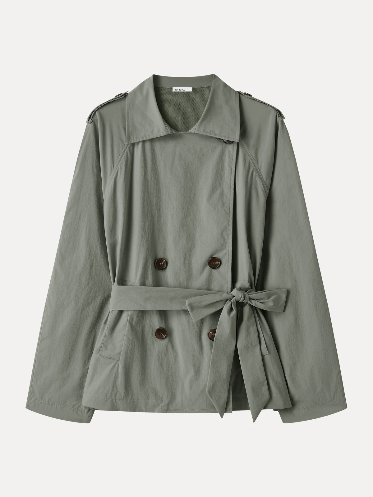 OGLmove Women's Packable Peak Collar Trench Jacket