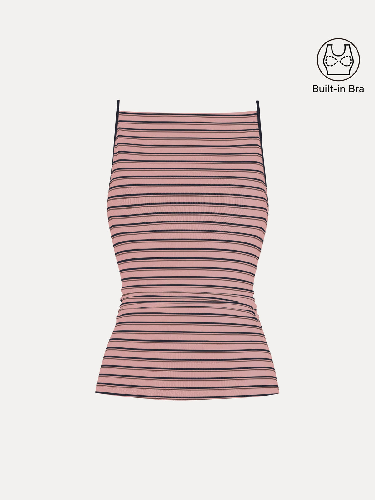 OGLmove Women's Striped Side Ruched Spaghetti Airy Bra Tank
