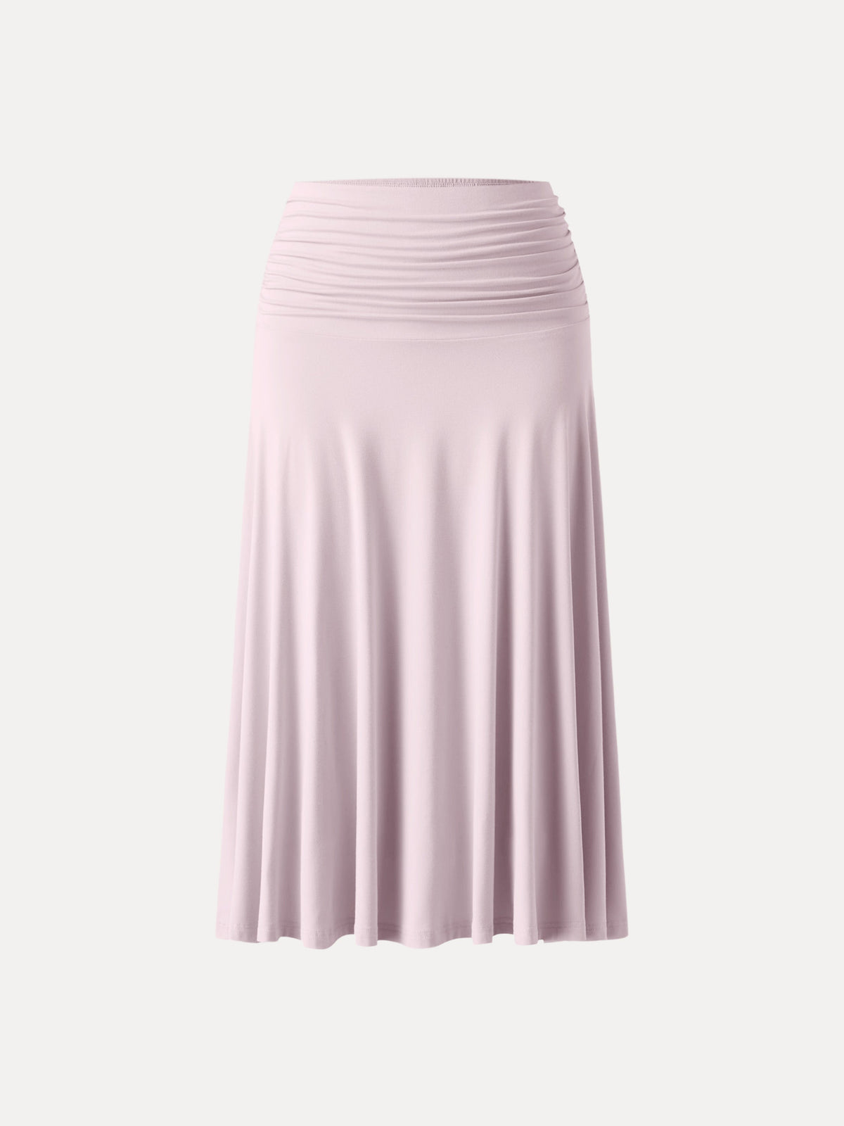 OGLmove Women's Flowy Side Ruched A-Line Midi Skirt