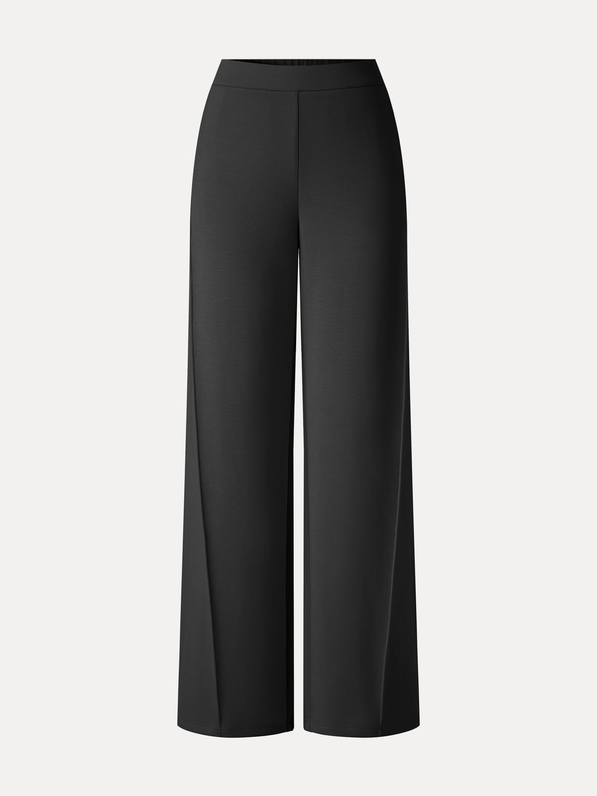 OGLmove Women's Modal Spacer Knit High-Rise Wide-Leg Pants with Pockets