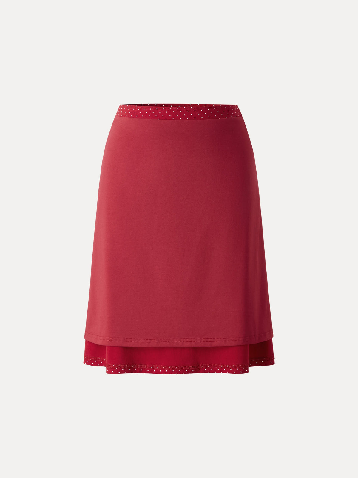 Women's Stretch Cotton Polka Dot A-Line Flare Skirt