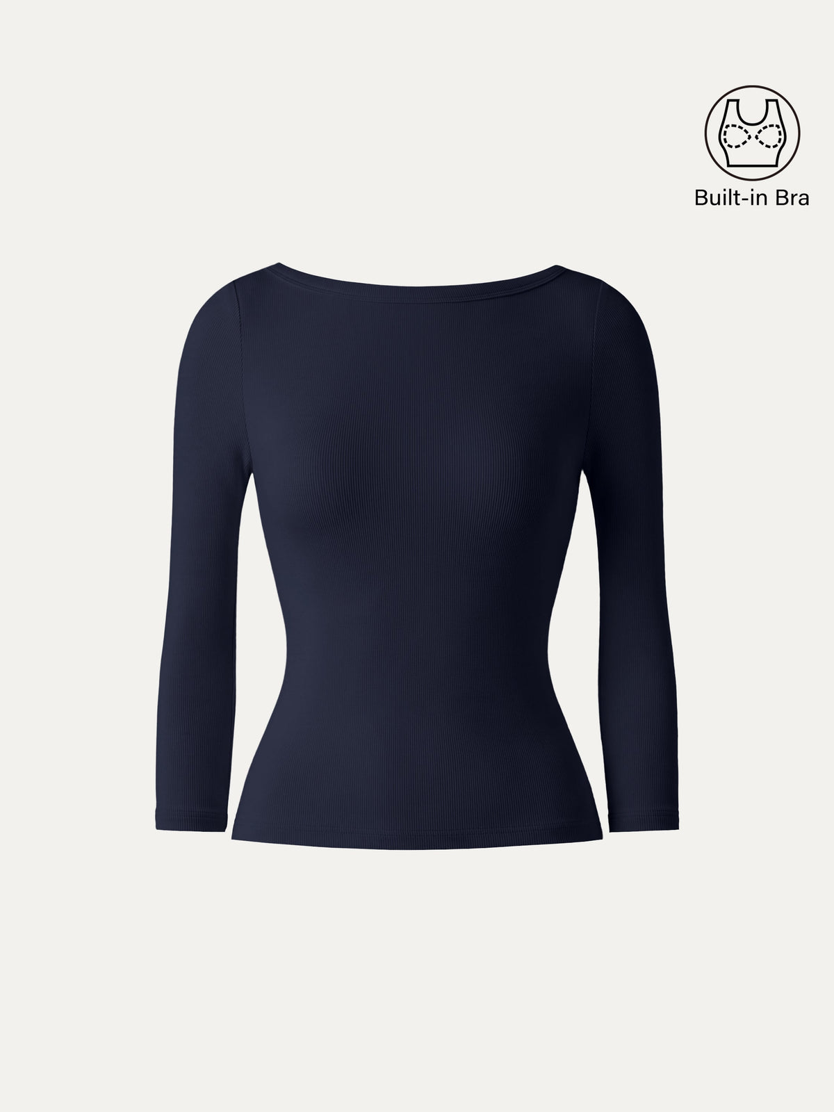 OGLmove Women's Plantive® Boatneck 3/4 Sleeve Bra Top