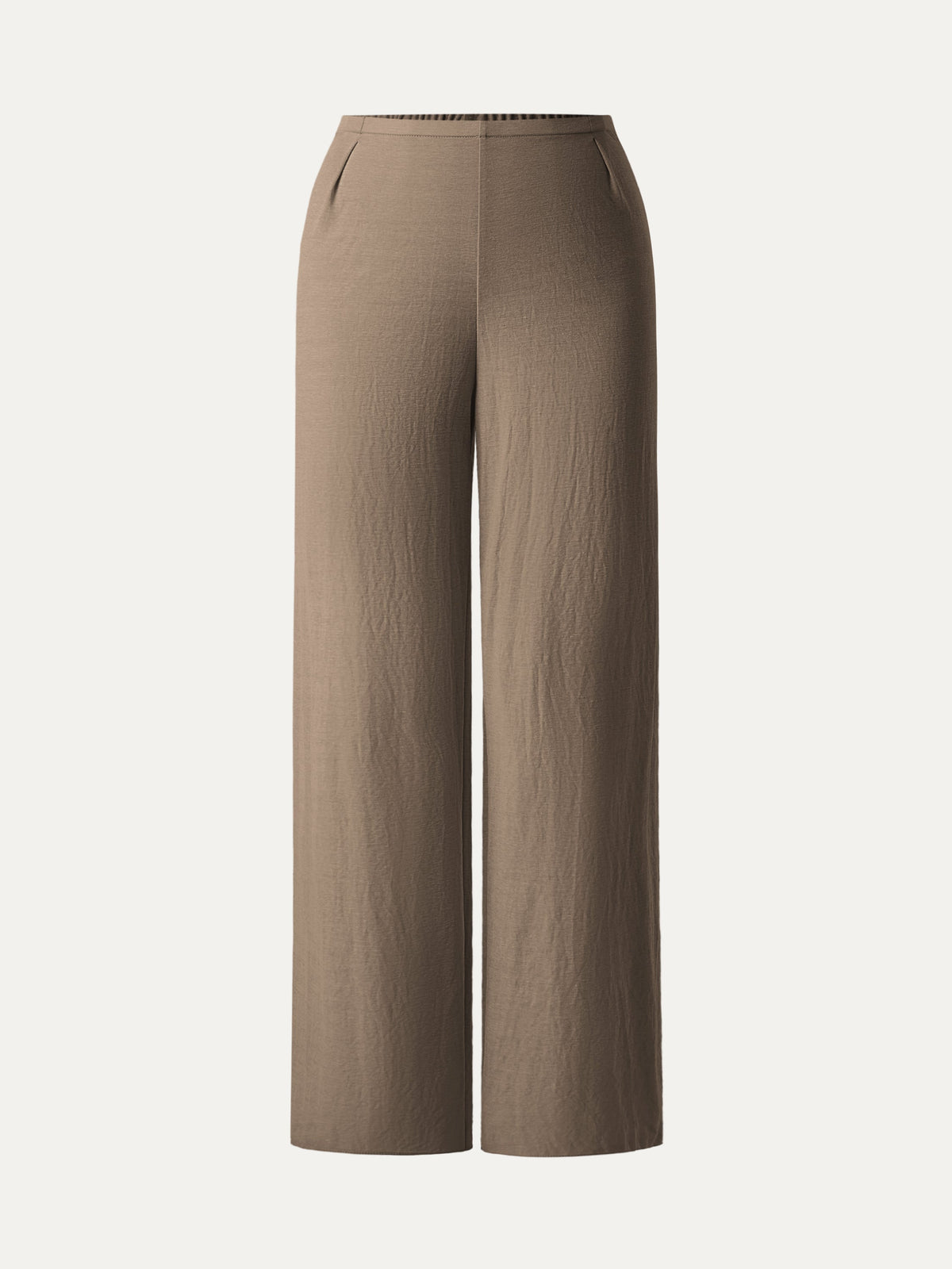 OGLmove Women's Cotton-Linen Mid-Rise Straight Leg Pants