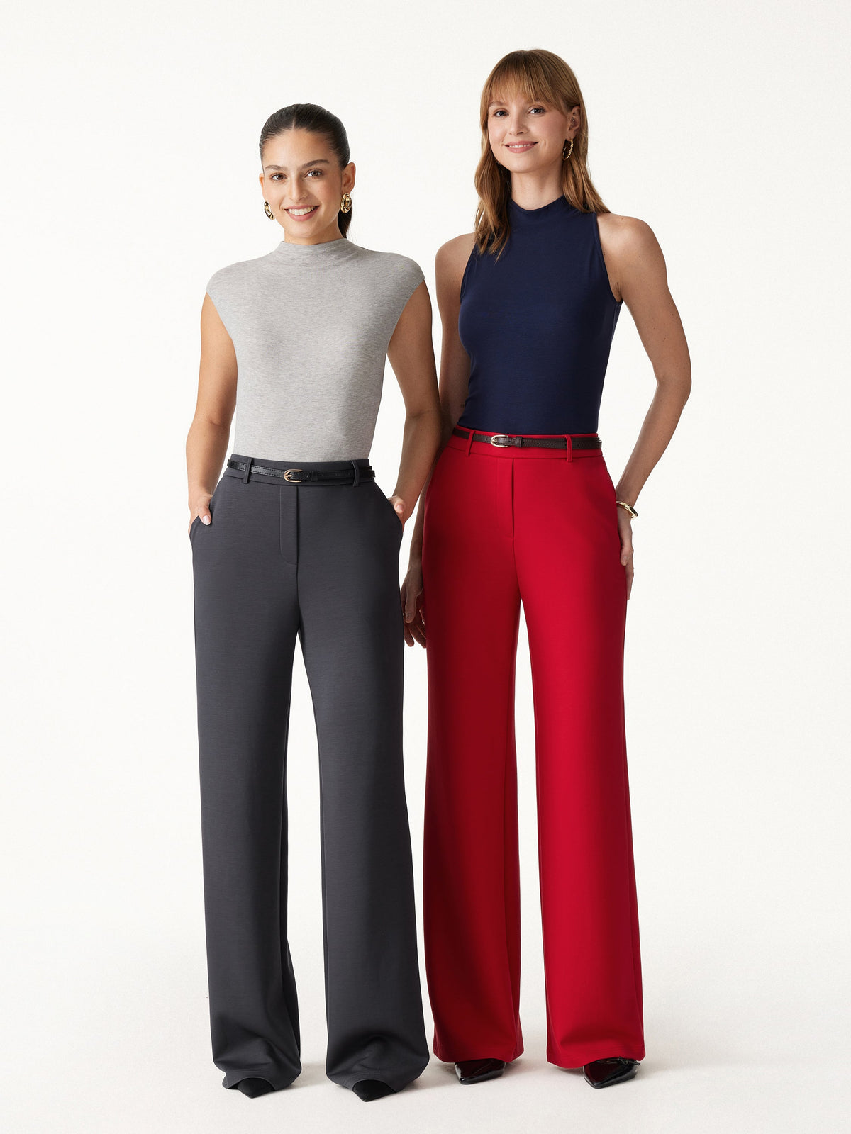 OGLmove Women's TravelEase Lyocell Spacer High-Rise Wide-Leg Pants