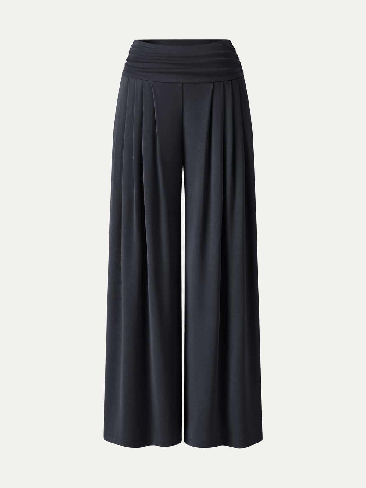 OGLmove Women's Sandwashed Flowy Tucked Palazzo Pants with Pockets