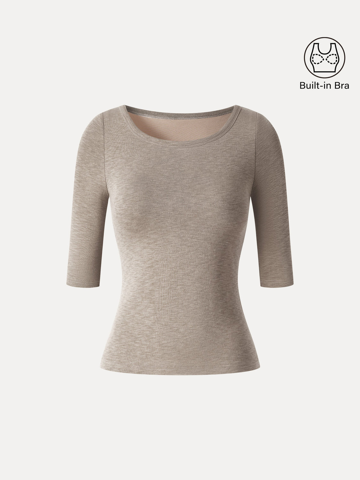 OGLmove Women's Eco-Mousse® Round Neck Elbow Sleeve Bra Top