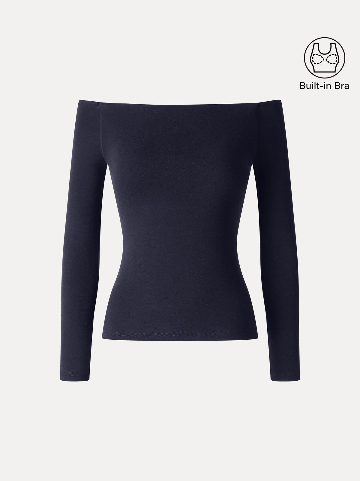 OGLmove Women's Eco-Mousse Non-Slip Off-Shoulder Long Sleeve Bra Top