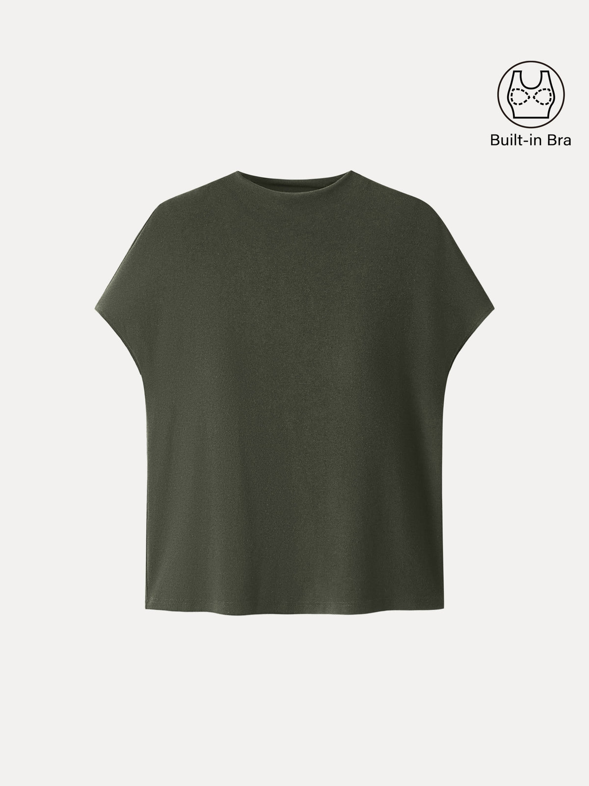OGLmove Women's Eco-Mousse® Mock Neck Short Sleeve Bra Top