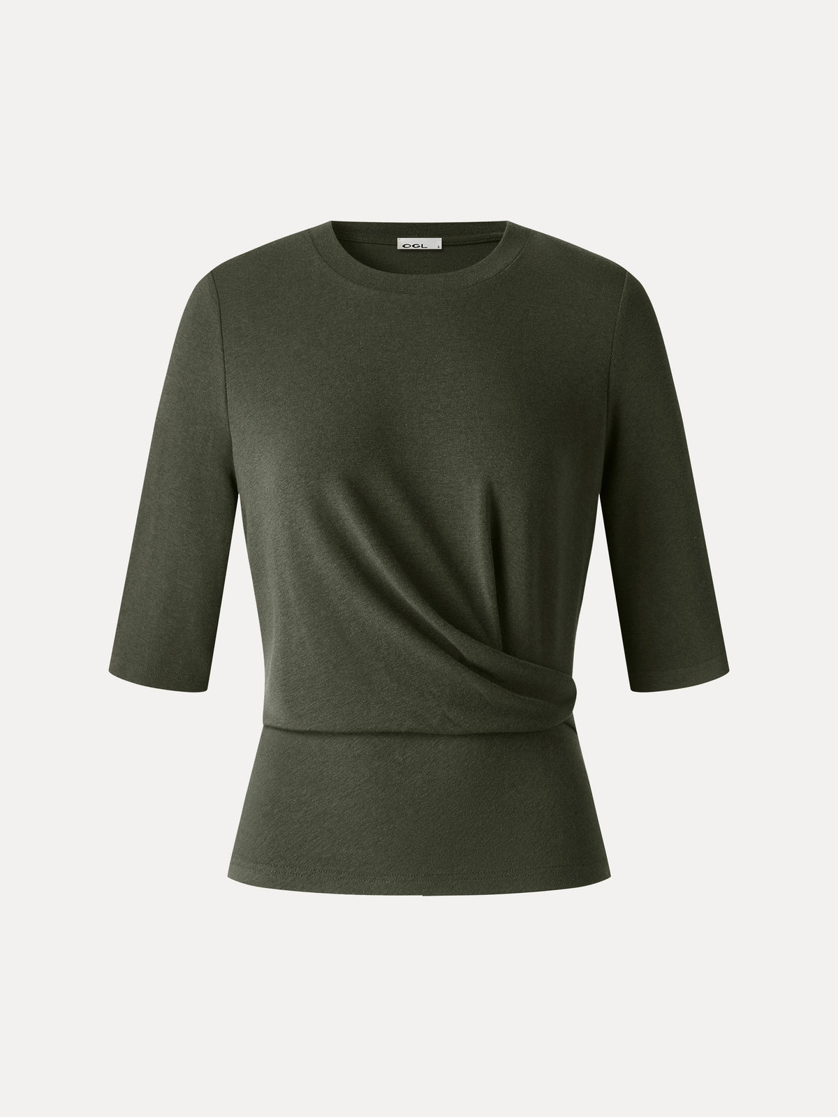OGLmove Women's Eco-Mousse® Round Neck Elbow Sleeve Side-Tuck Top