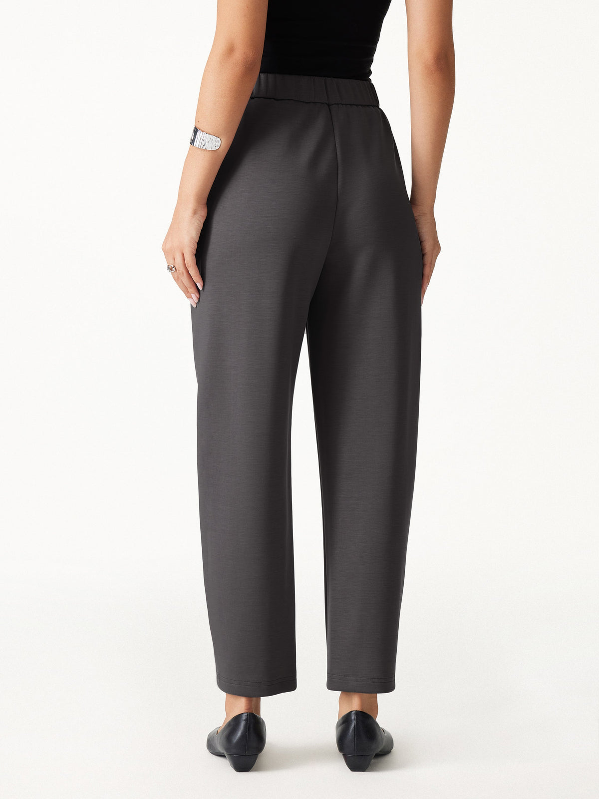 OGLmove Women's Petite TravelEase High-Rise Barrel Pants with Pockets