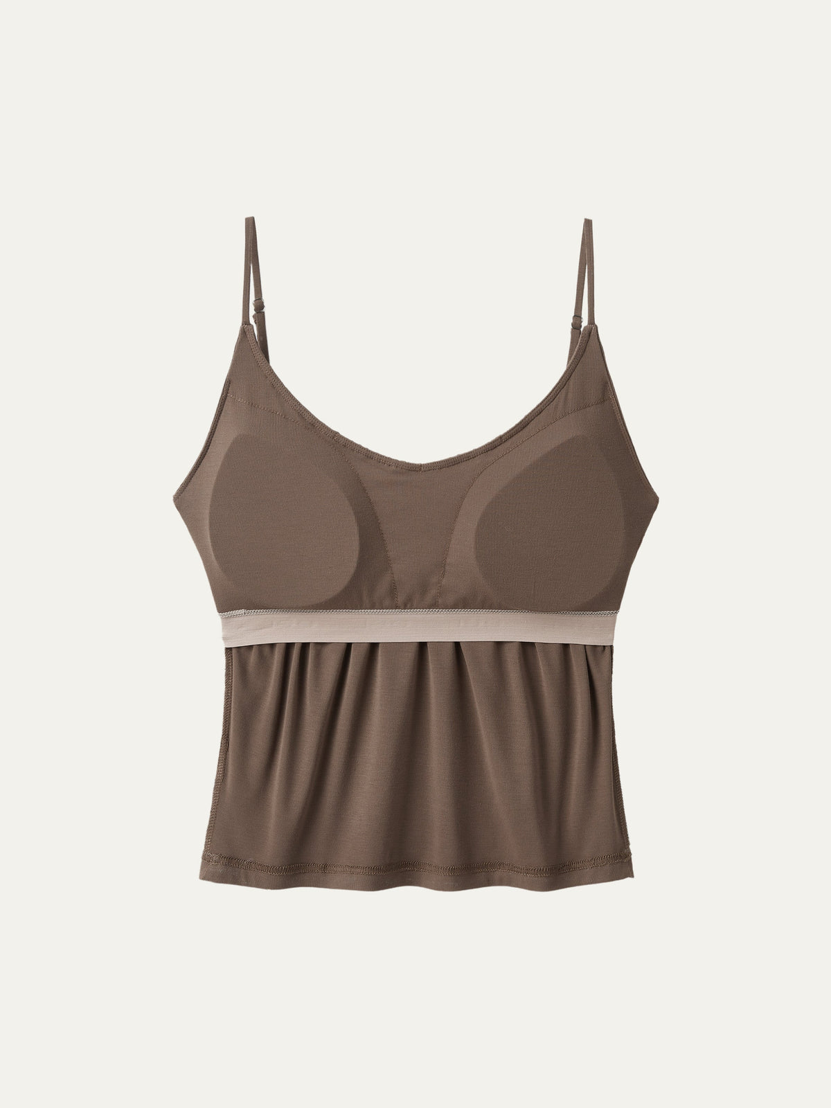 OGLmove Women's Scoop Neck Gathered Spaghetti Bra Tank