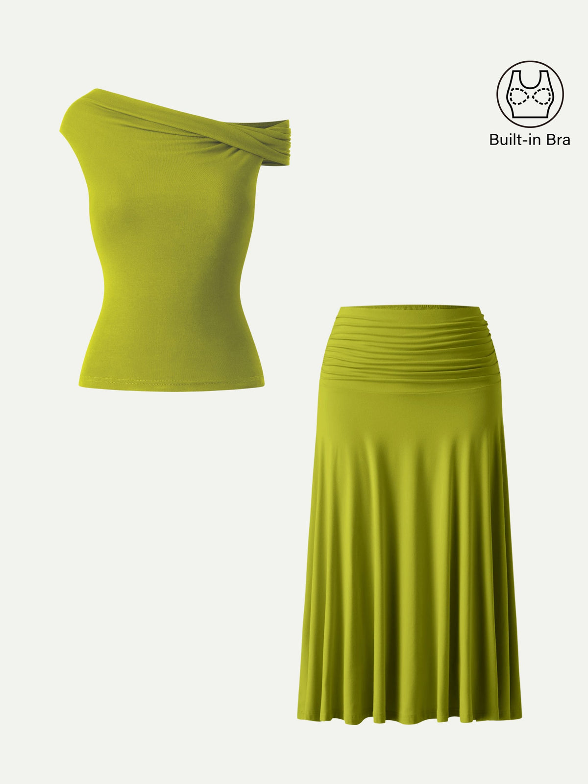 Women's 2-Piece Multi-Wear Brami Top and Midi Skirt Set