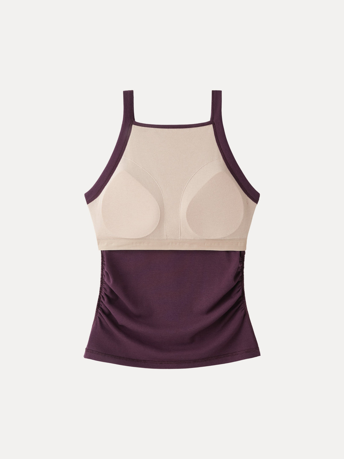OGLmove Women's Plantive Chic Square Neck Ruched Bra Tank